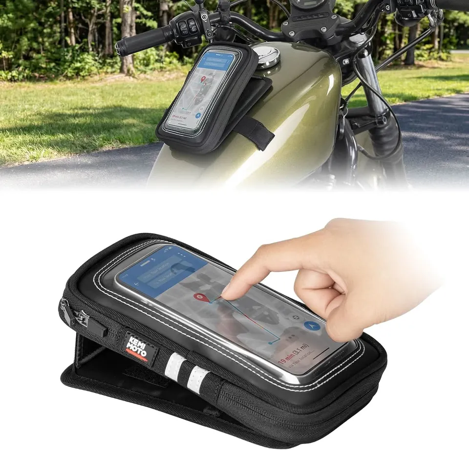 KEMIMOTO Borsa Serbatoio Moto Porta Cellulare Touch Magnetica