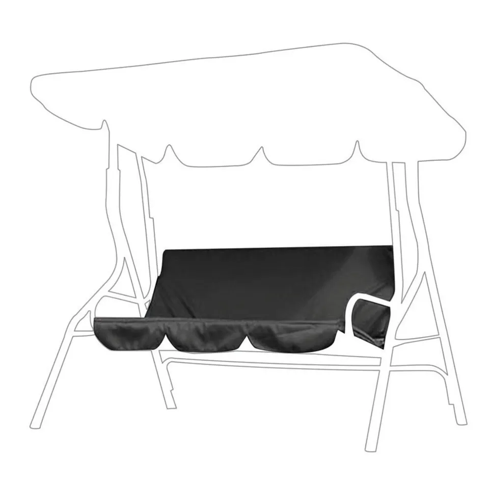 Kuuleyn Cuscino Altalena 3 Posti Nero Impermeabile 150 cm