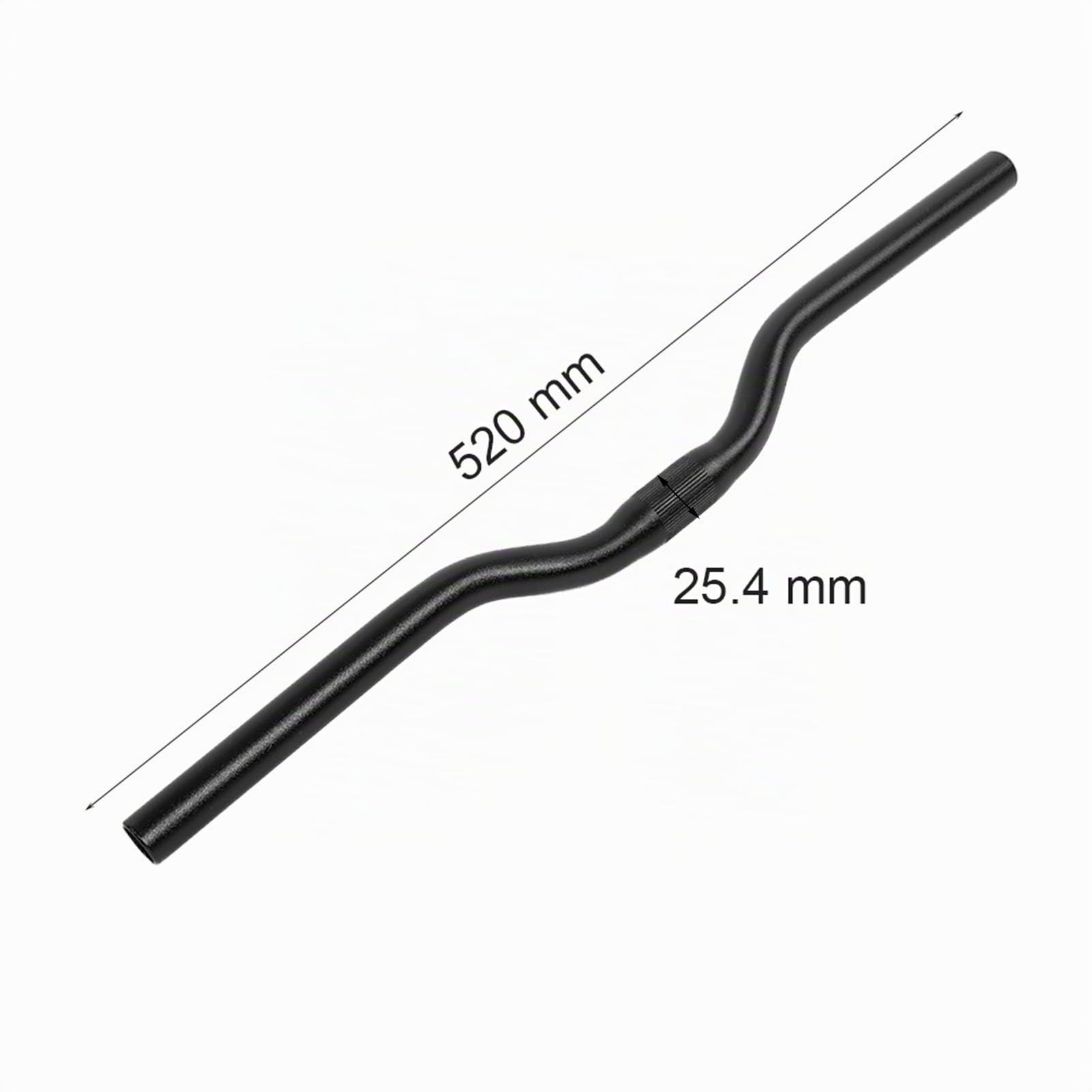 Kuuleyn Manubrio MTB 25,4x520mm Nero Alluminio Bici