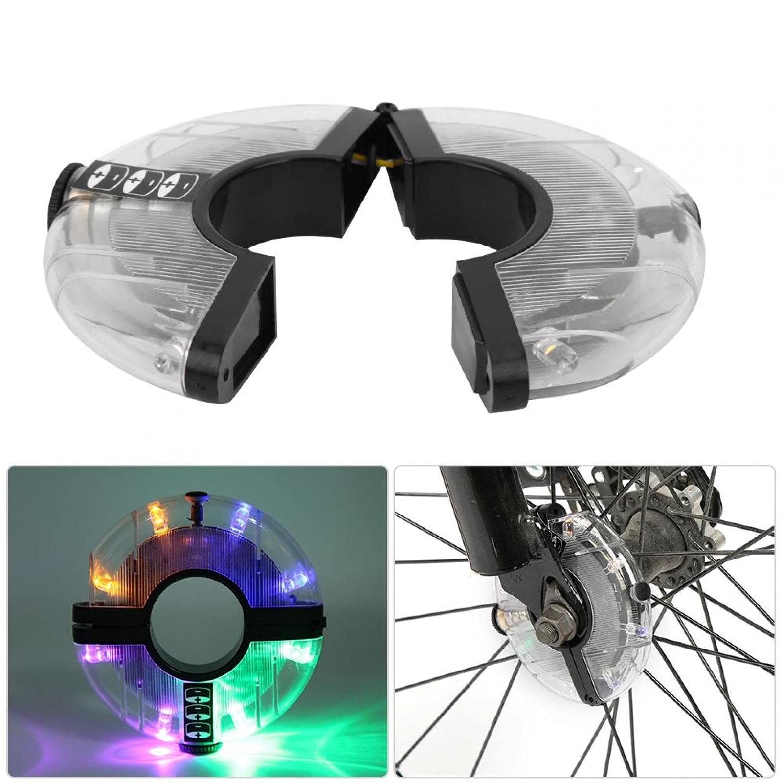 Kuuleyn luce mozzo ruota bici LED multicolore a batteria