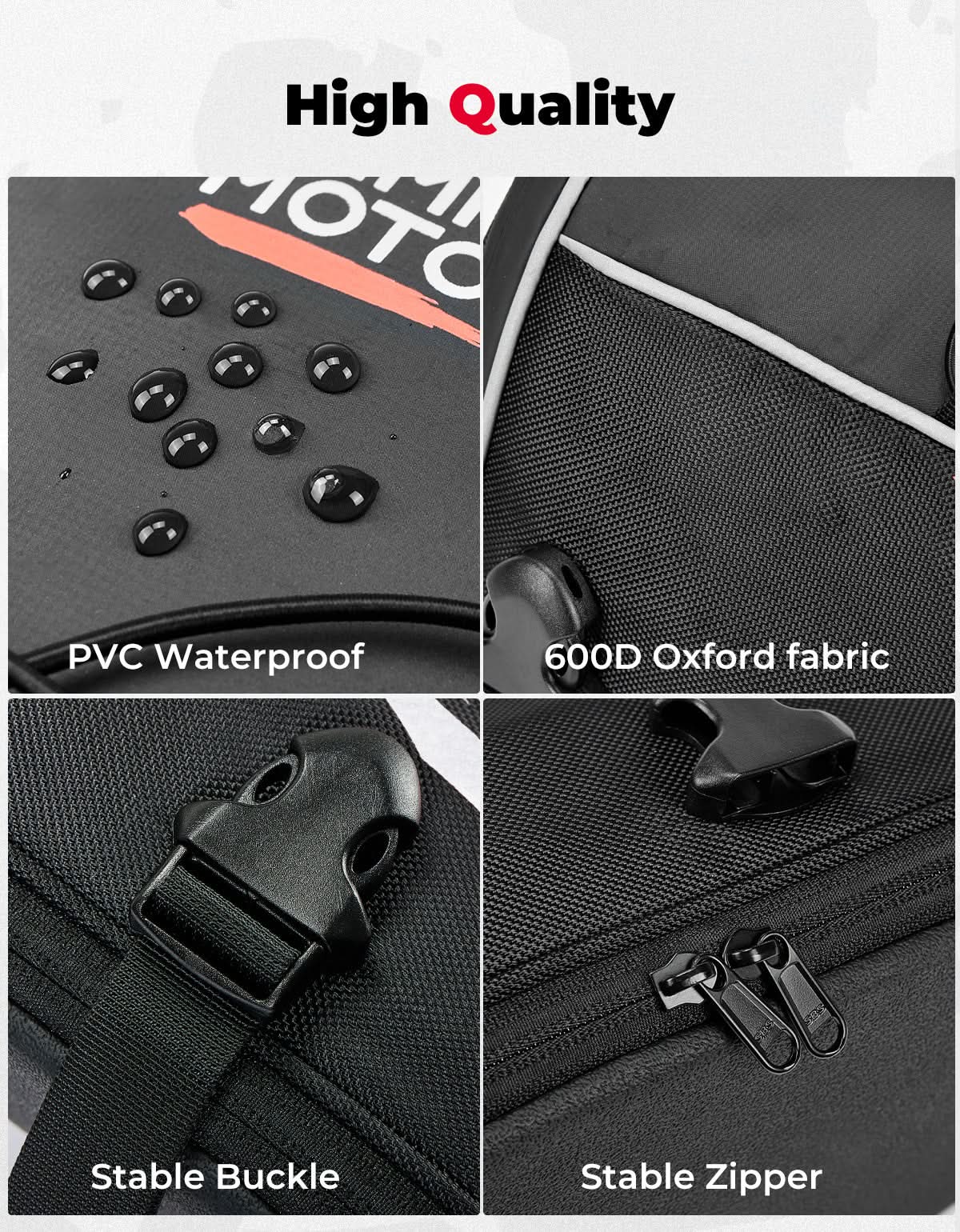 KEMIMOTO borsa posteriore moto 10L impermeabile universale