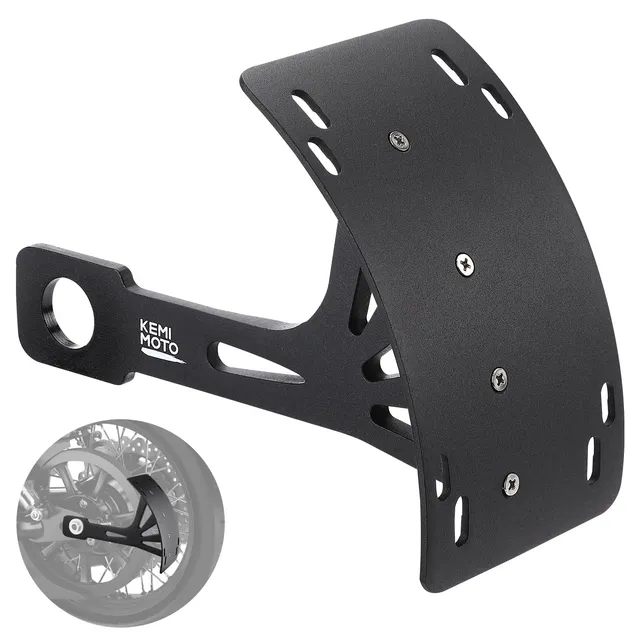 Kemimoto portatarga moto universale nero con luce LED