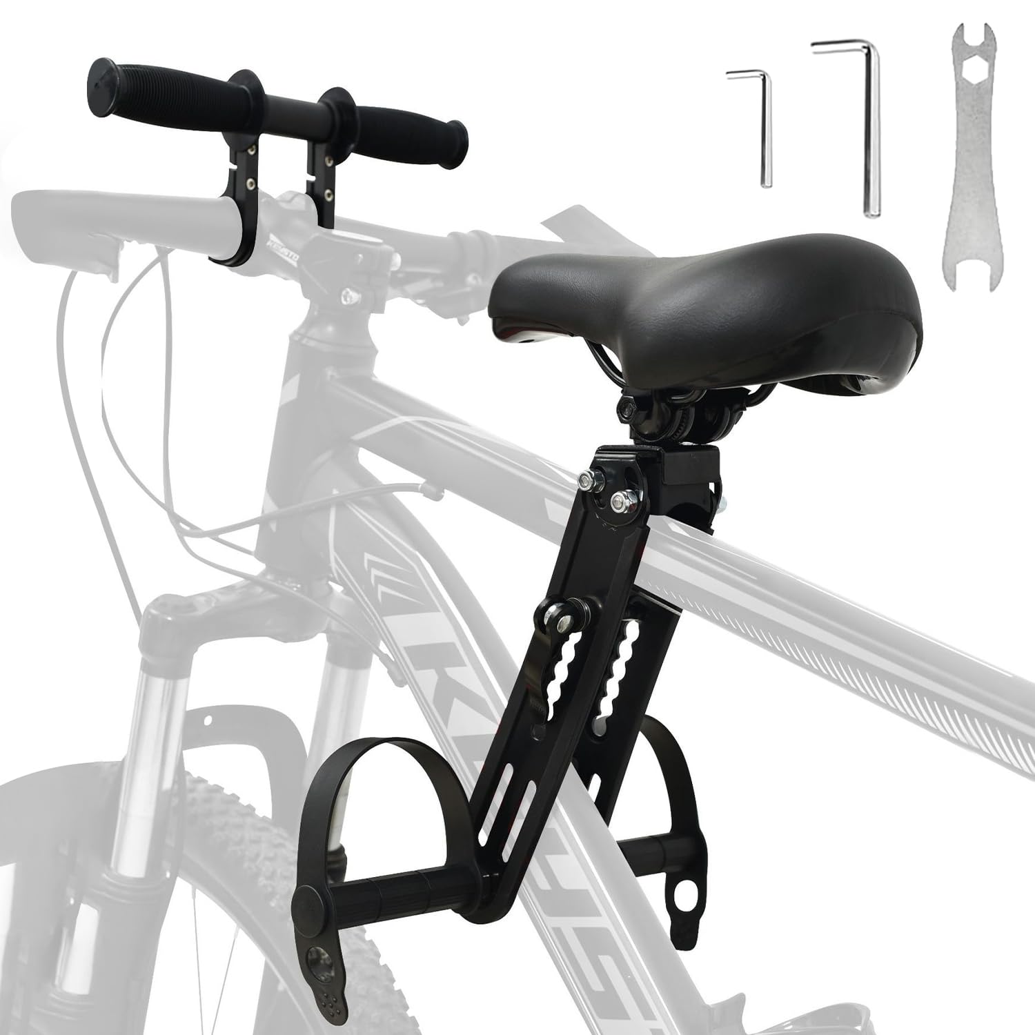 Hapivida seggiolino bici anteriore MTB #2 con manubrio alluminio