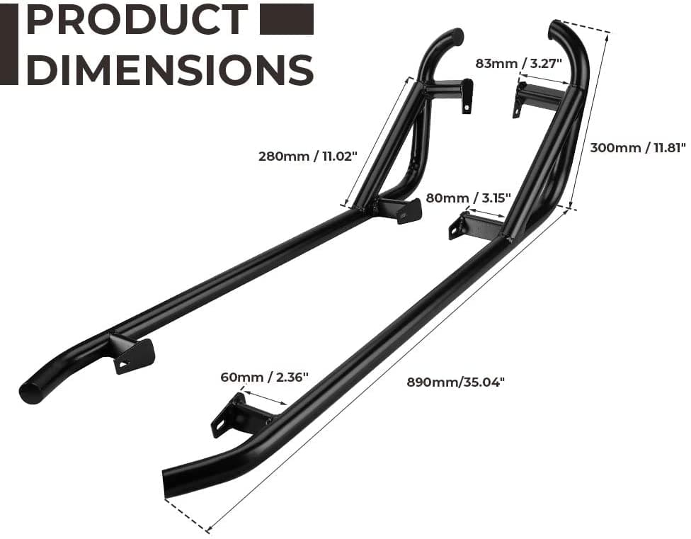 KEMIMOTO RZR XP 1000 pedane laterali sliders acciaio