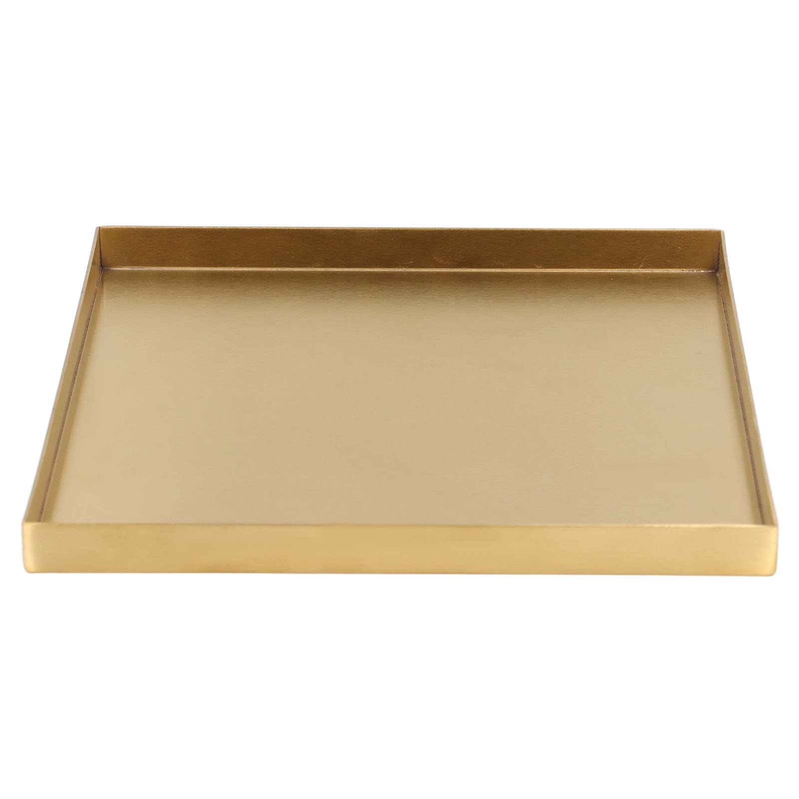 Hapivida Vassoio Quadrato Acciaio Inox Oro 20 cm