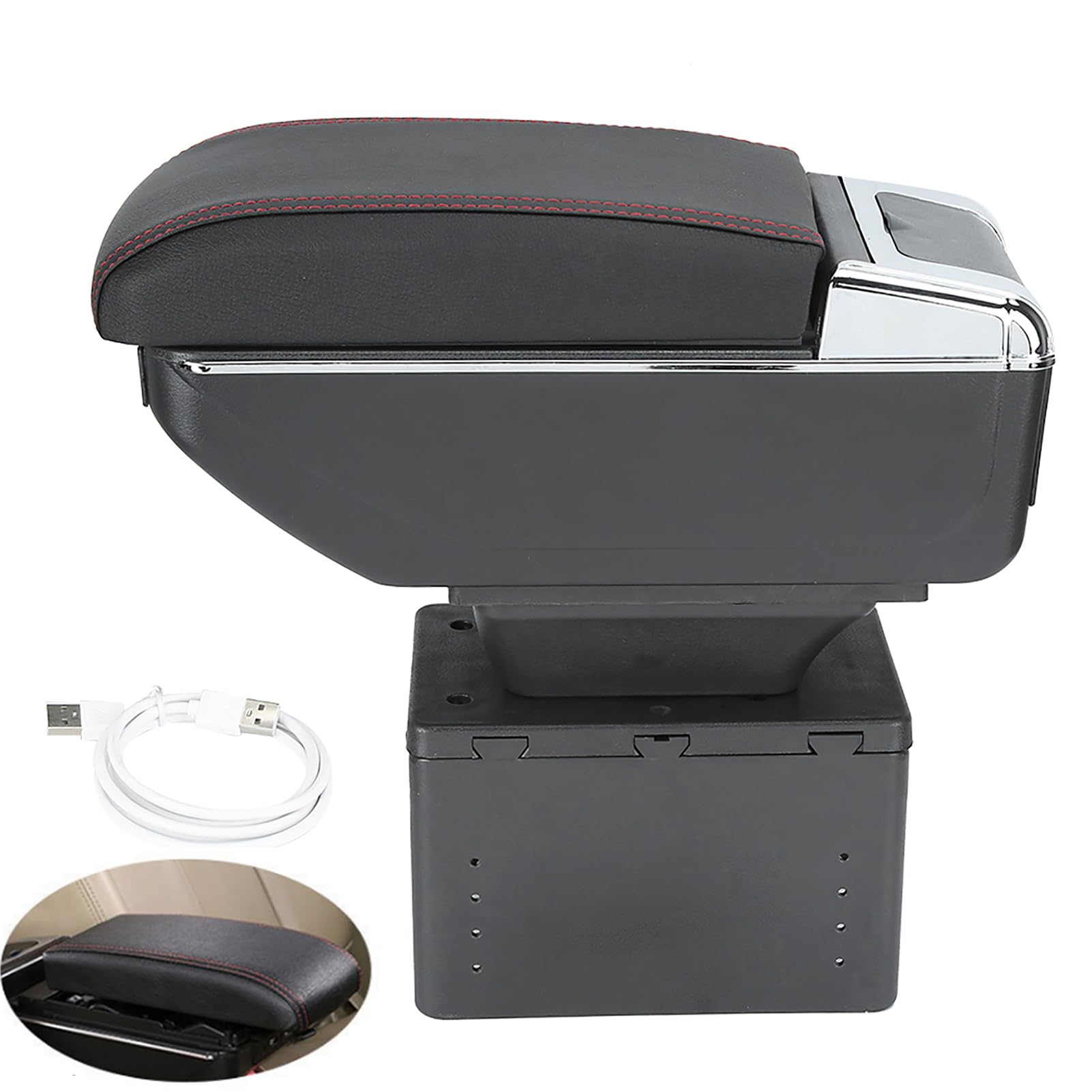 Kuuleyn bracciolo auto universale nero con USB