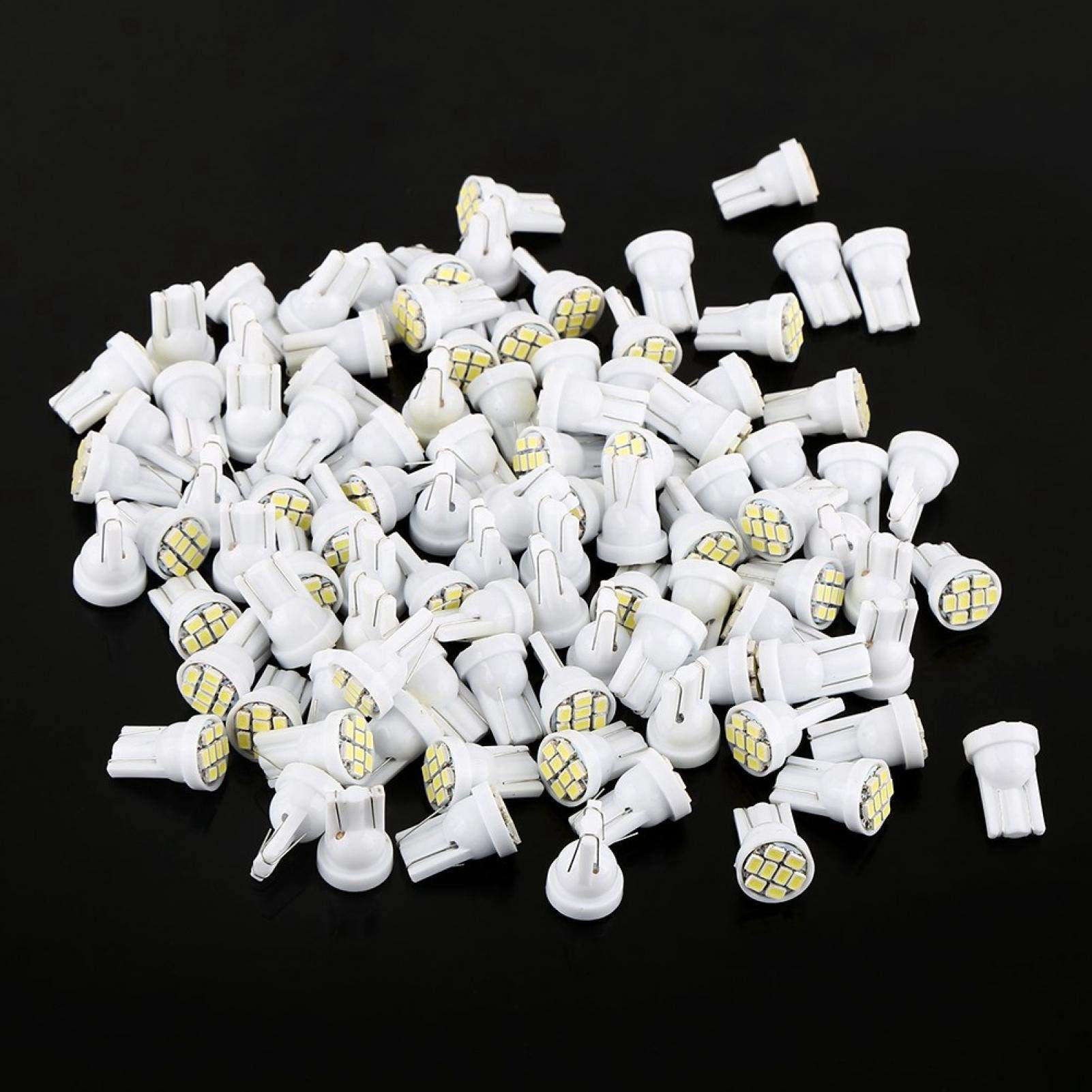 Kuuleyn Lampadine LED T10 8 SMD 1206 Bianche 100 Pezzi