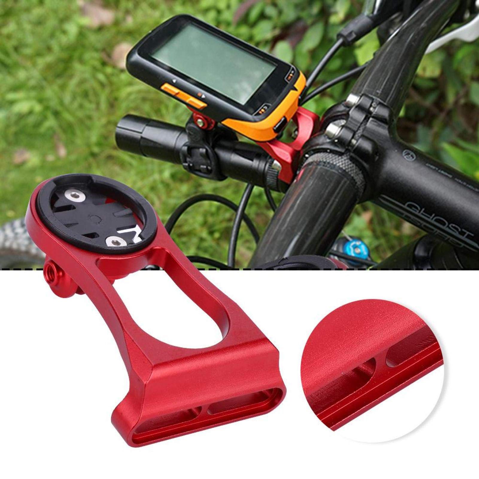 Kuuleyn Supporto manubrio bici computer e camera rosso