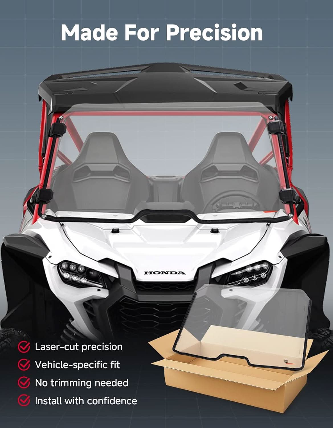 Kemimoto Talon 1000 parabrezza anteriore trasparente 2019+