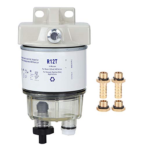 Kuuleyn R12T Filtro Carburante Barca 10 Micron Separatore Acqua