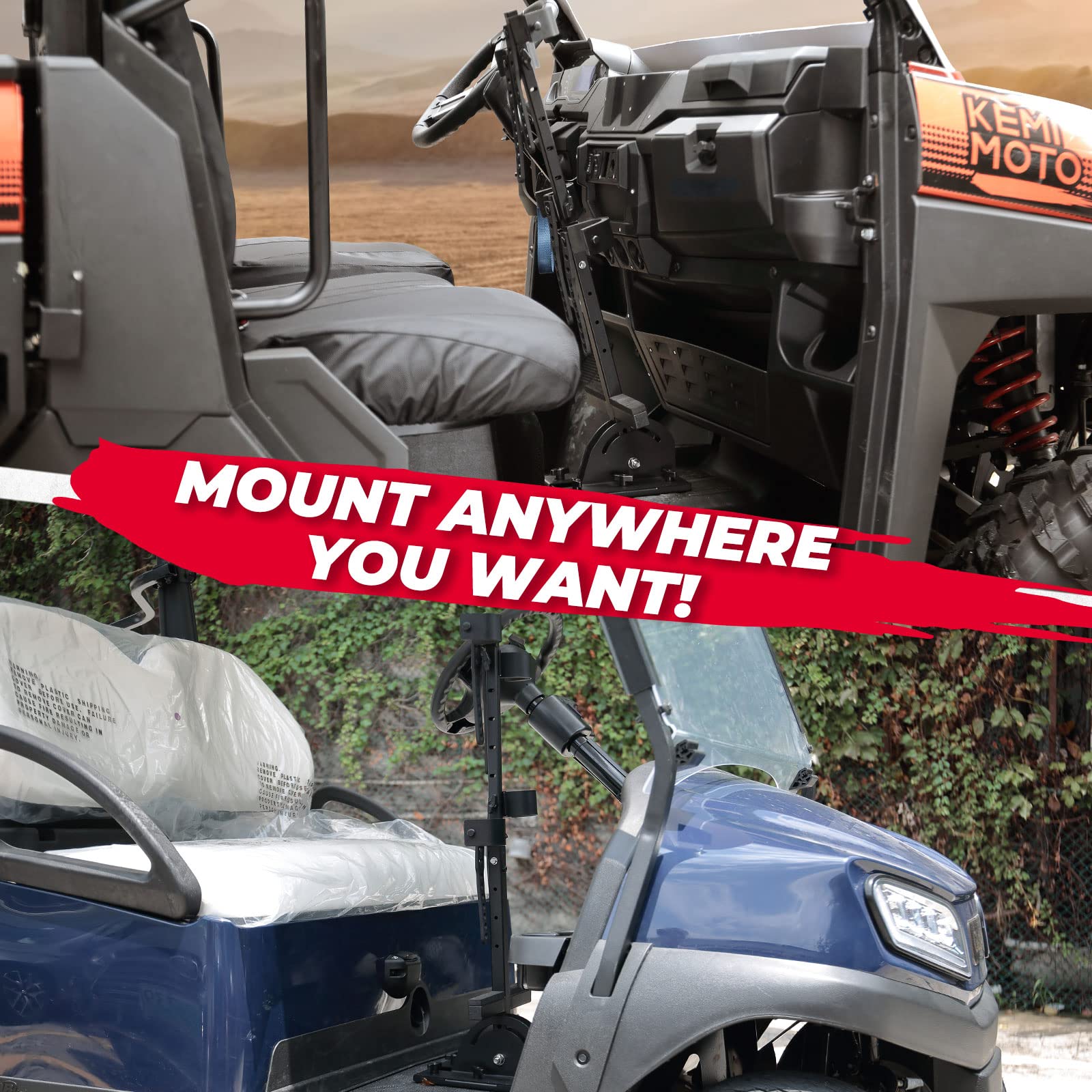 KEMIMOTO B0111-01902BK portafucile verticale UTV da pavimento