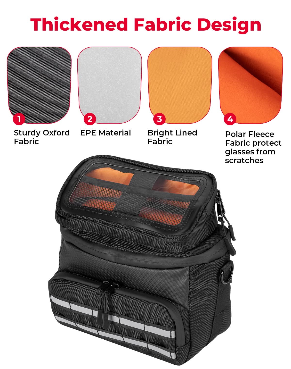 KEMIMOTO Borsa Manubrio Moto Cruiser Nylon 1680D