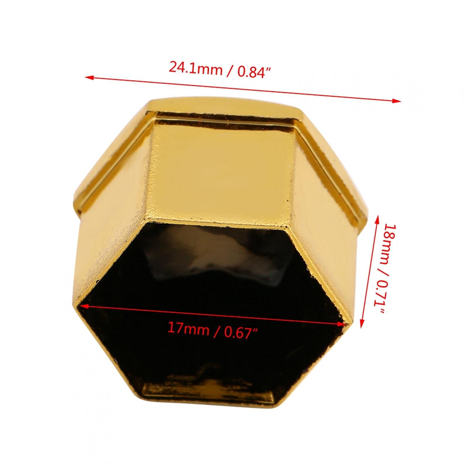 Kuuleyn copridadi ruota 17 mm oro 20 pezzi plastica