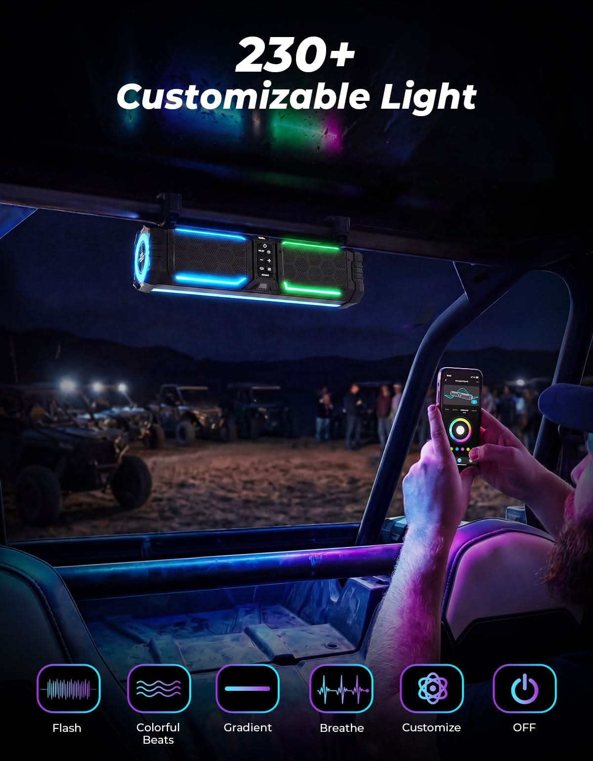 KEMIMOTO Midnight 50 Gen2 Soundbar UTV 20 Pollici RGB