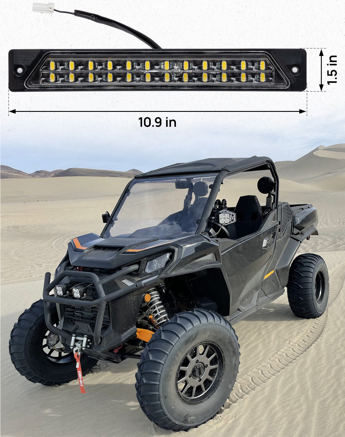 KEMIMOTO Cargo Bed luce cassone Can-Am Maverick LED