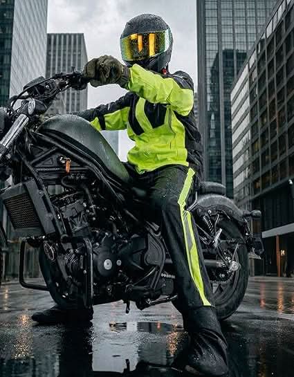 KEMIMOTO Tuta Antipioggia Moto Verde Impermeabile M
