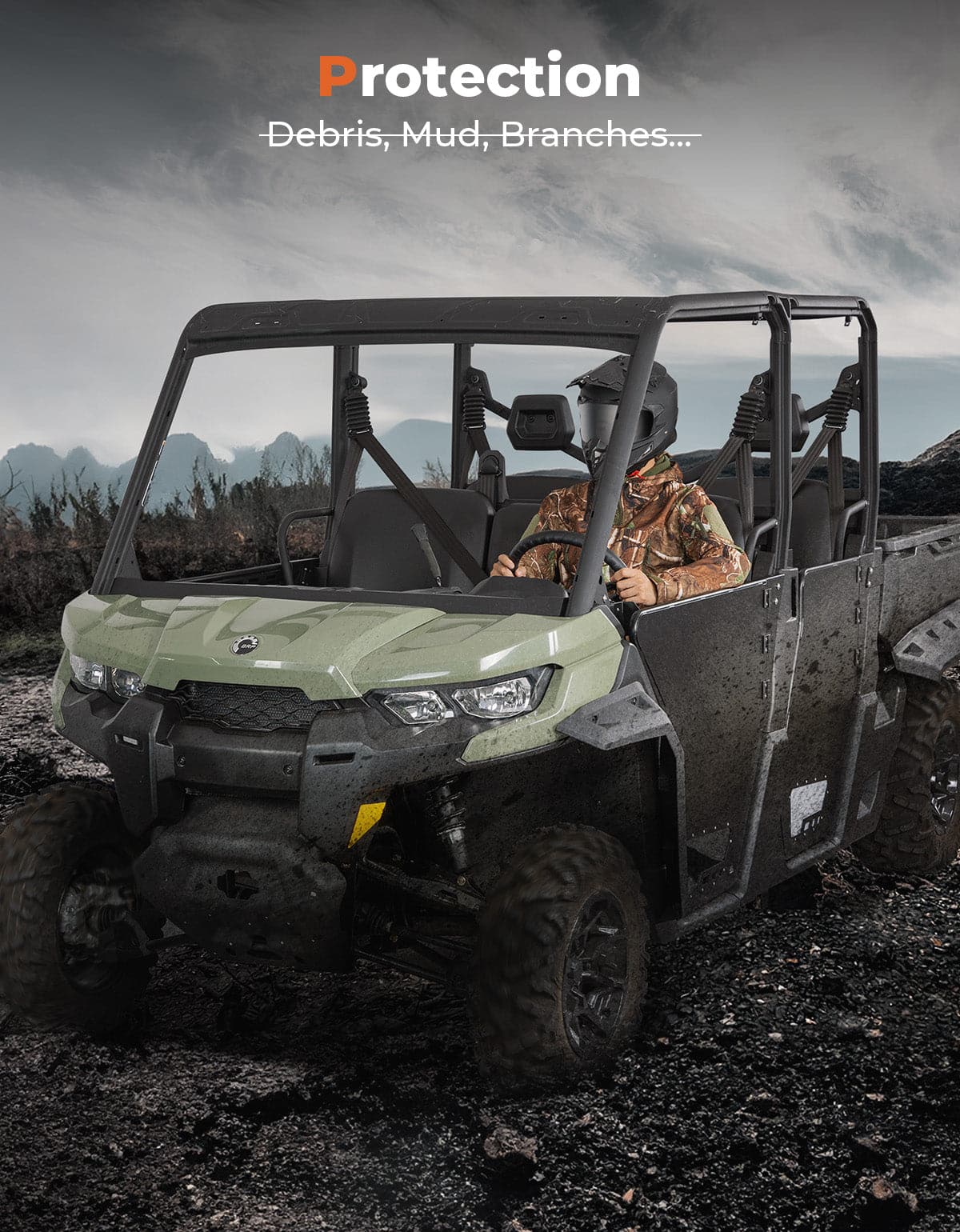 KEMIMOTO Defender MAX mezze porte alluminio 2 mm visibilità