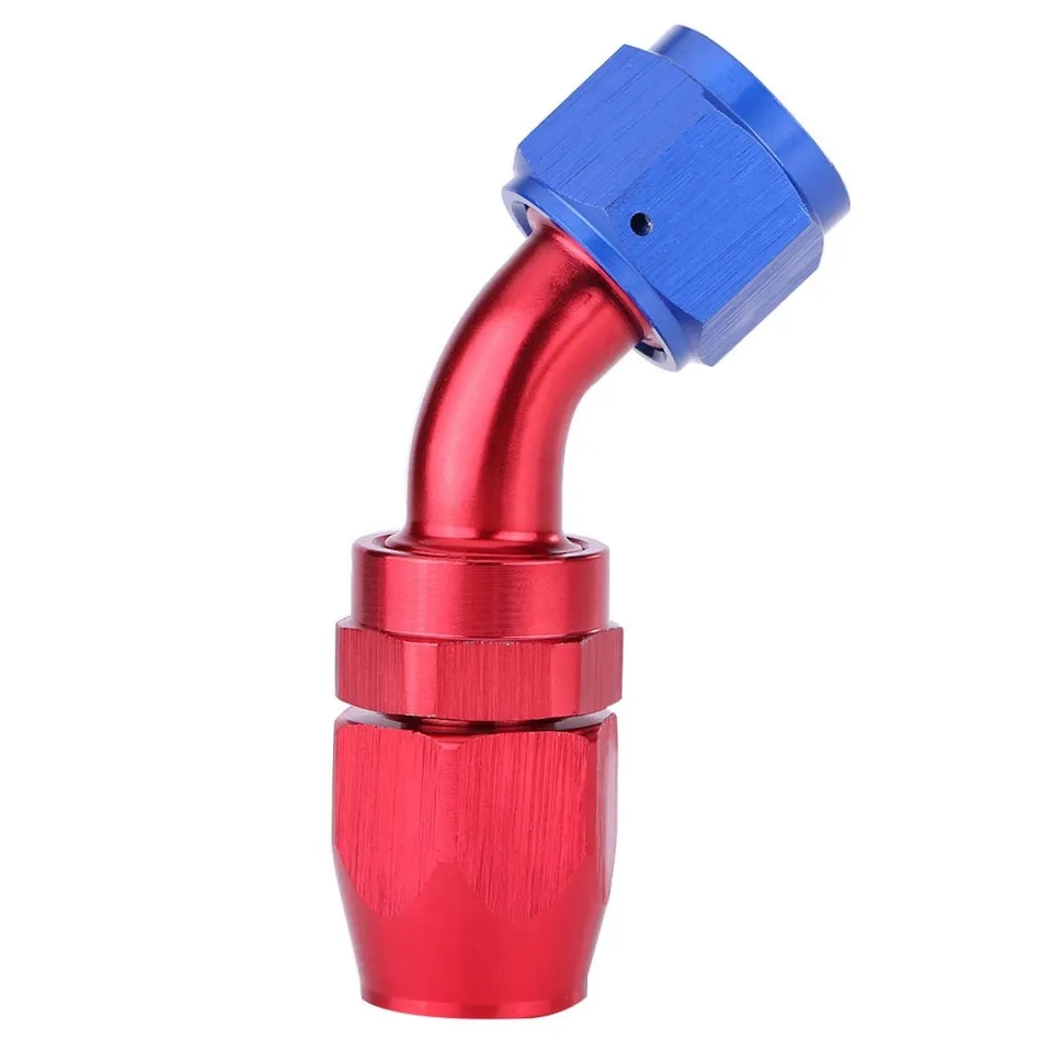 Kuuleyn AN10 raccordo tubo carburante 45° blu rosso