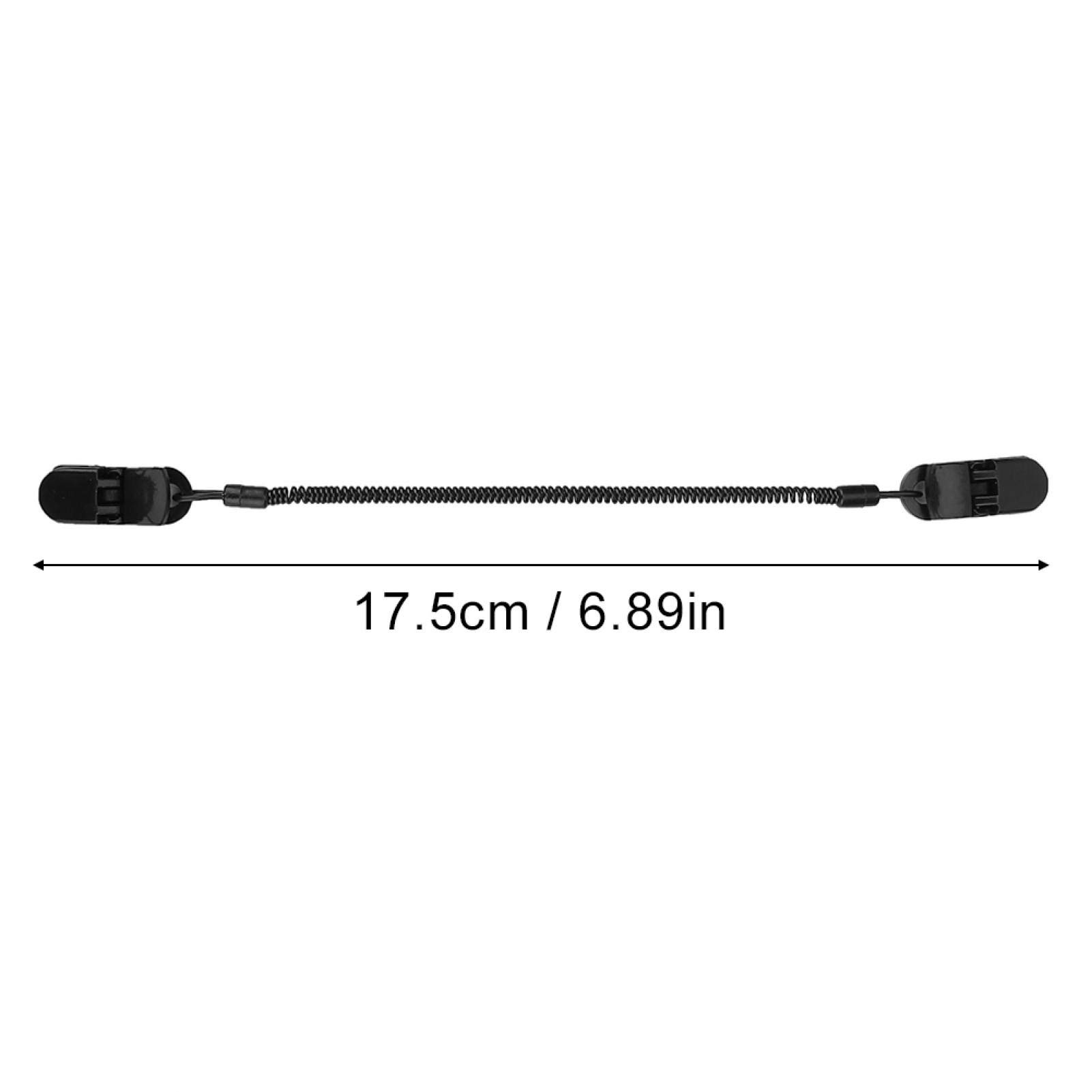 Kuuleyn Clip cappello sport laccetto a spirale 3 pezzi nero