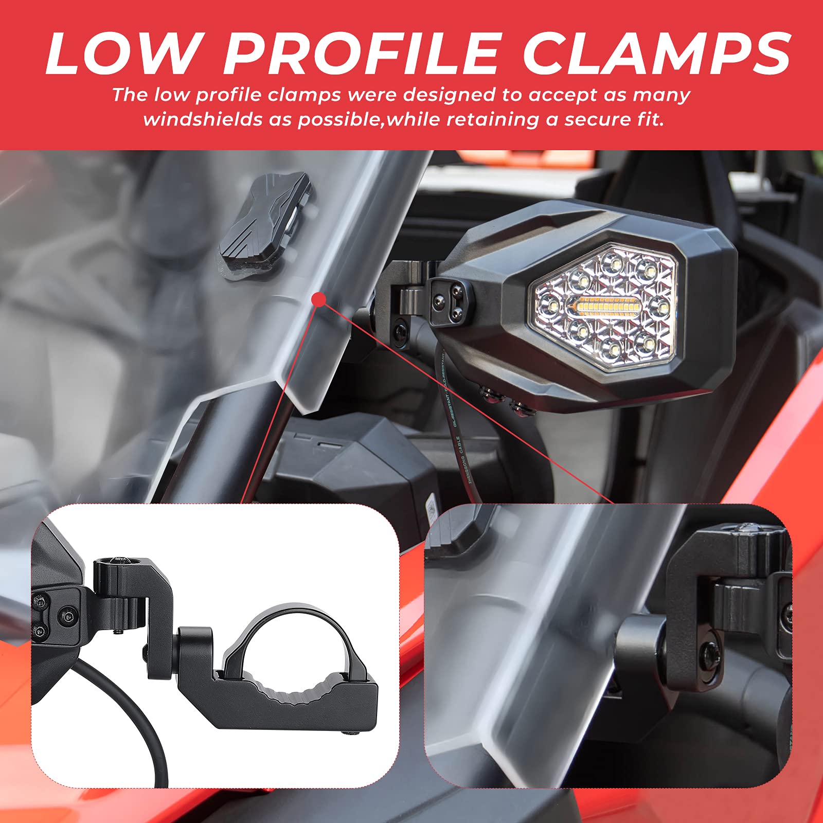KEMIMOTO General XP 1000 specchietti UTV LED con freccia