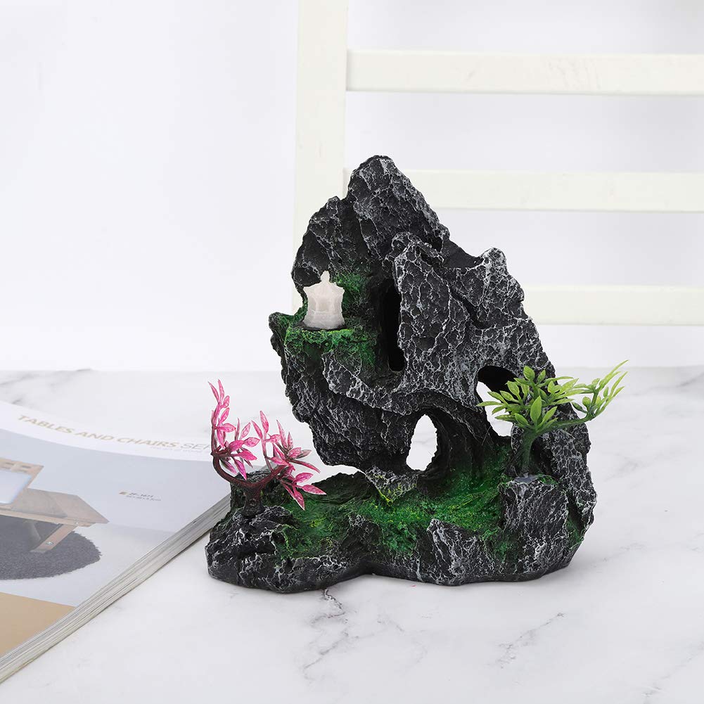 Kuuleyn CL002 Decorazione Acquario Resina Giardino Roccioso