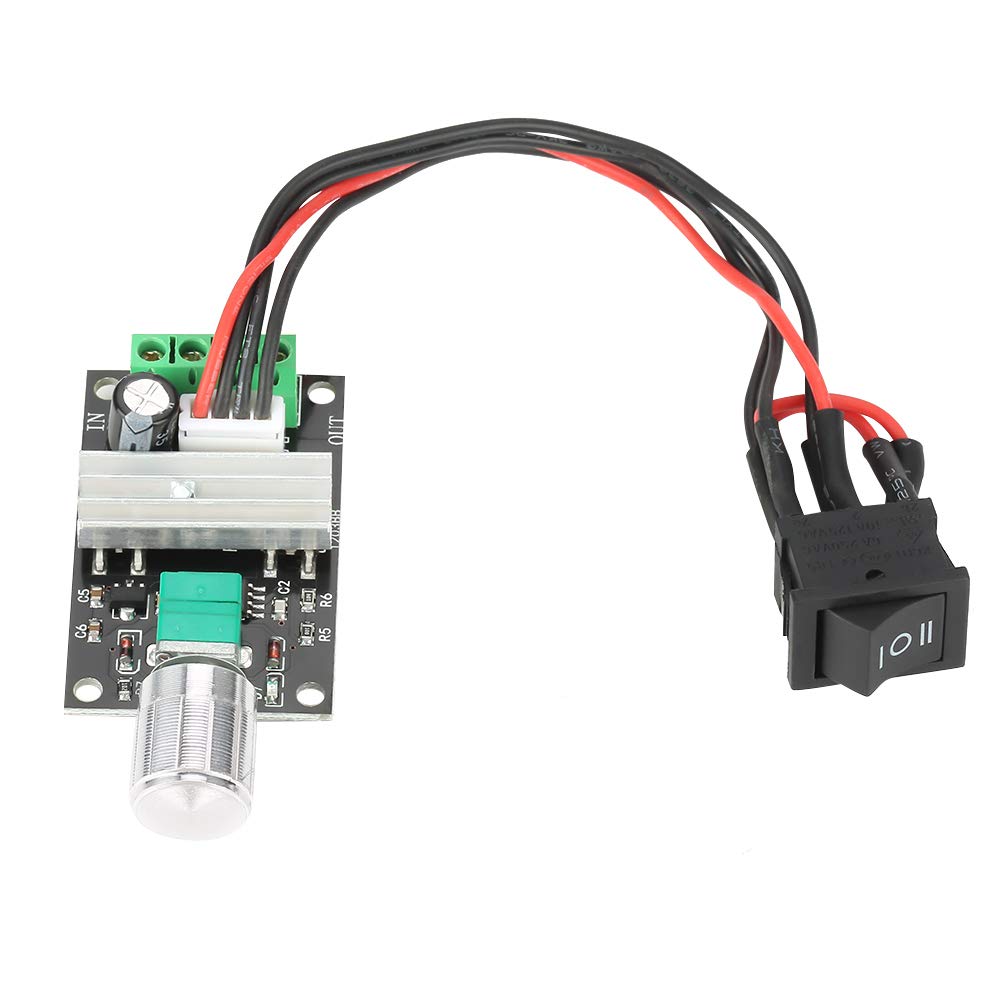 Kuuleyn Regolatore Velocita Motore PWM 6-24V 3A Reversibile