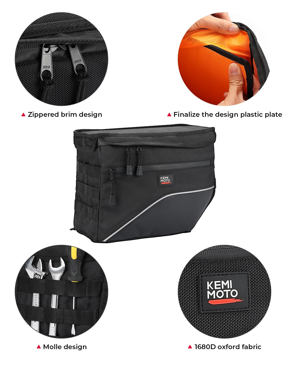 KEMIMOTO 26L borse laterali moto universali impermeabili