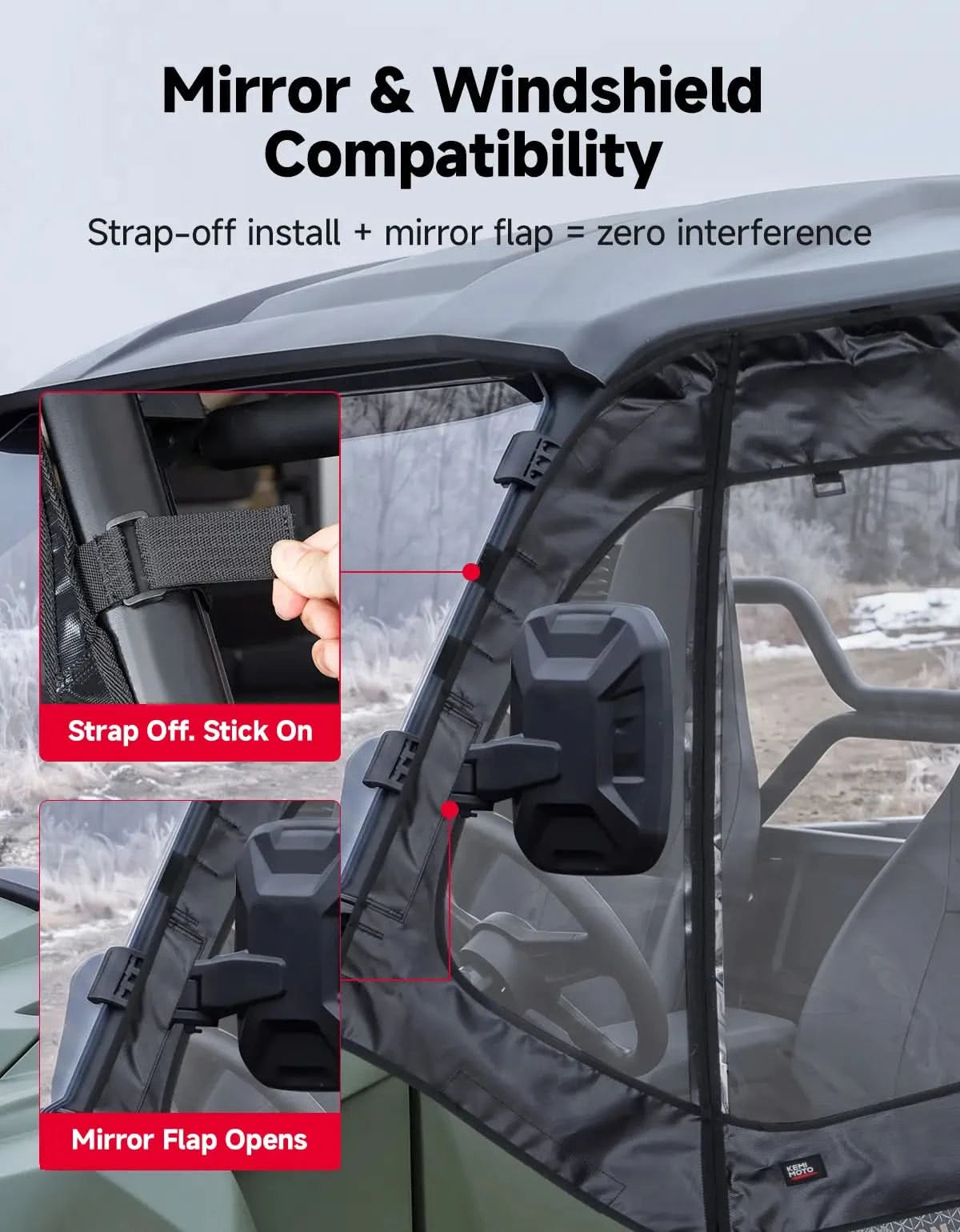 KEMIMOTO Wolverine X4 porte superiori morbide con zip