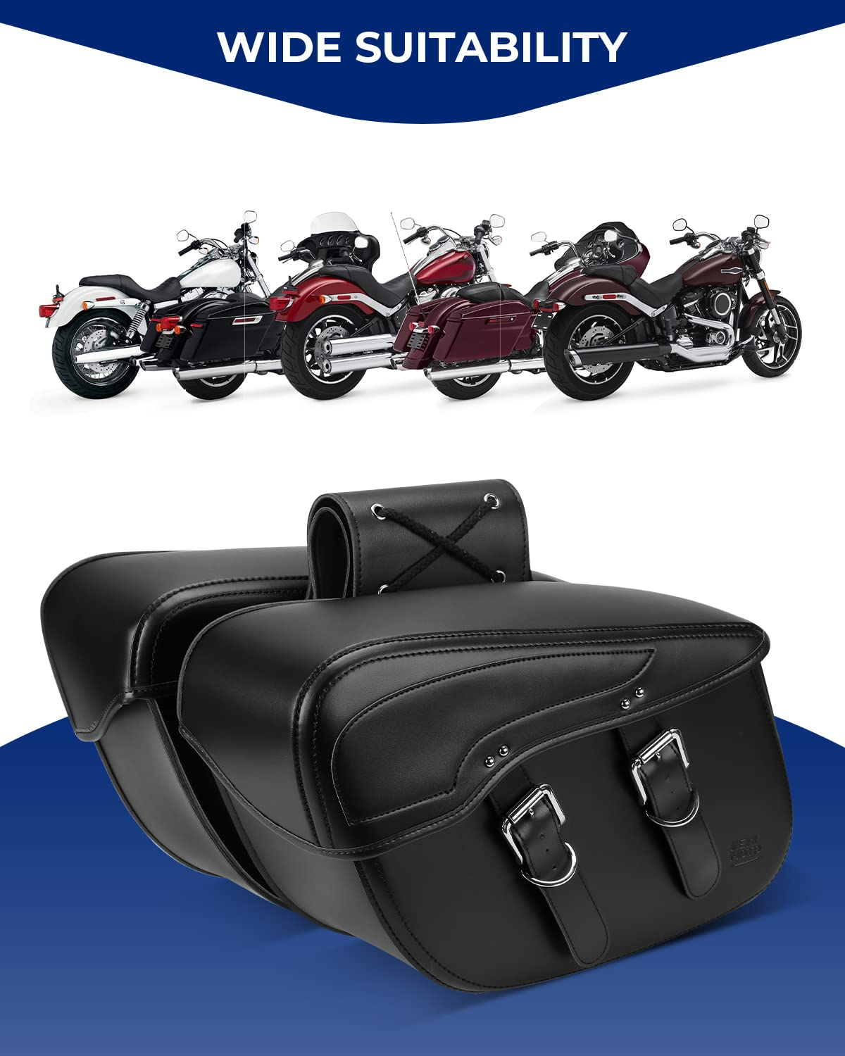 KEMIMOTO Borsa Laterale Moto 34L Pelle Sintetica