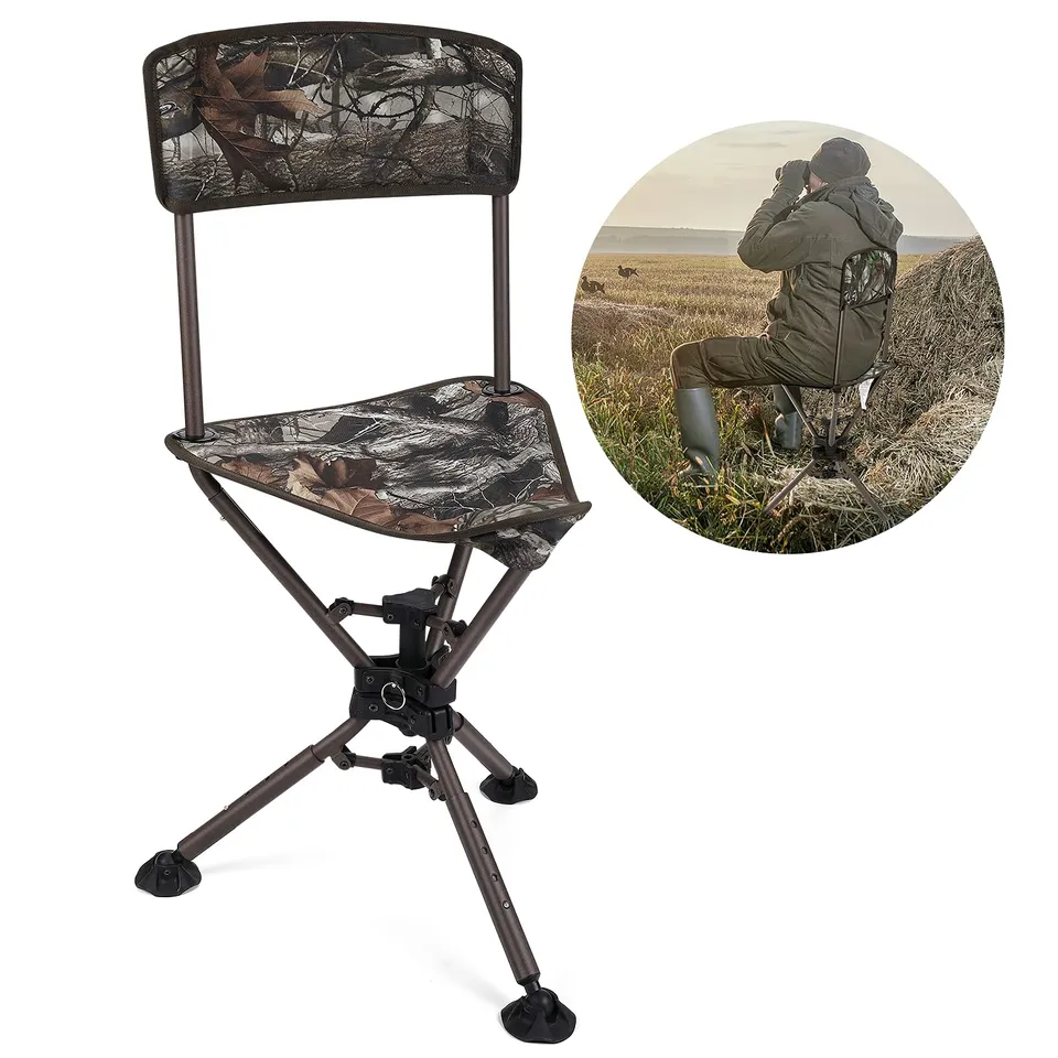 Kemimoto B1702-00101 Sedia Caccia Girevole 360° Treppiede