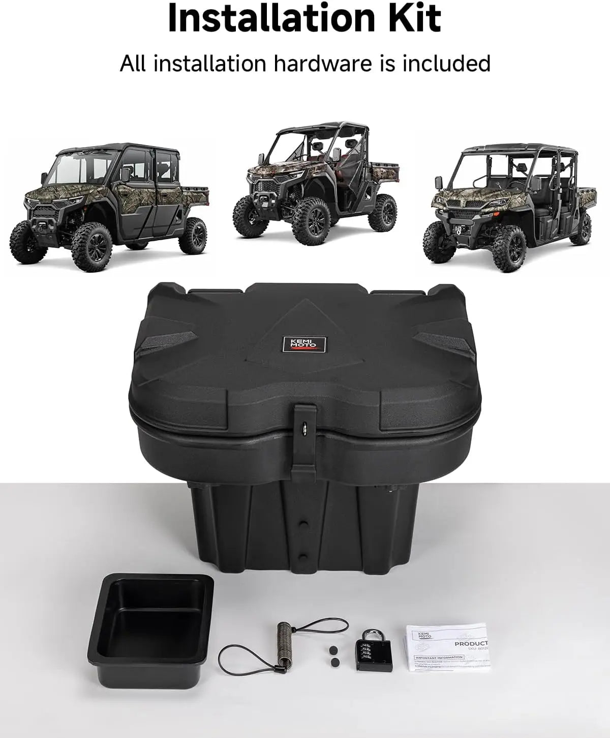 KEMIMOTO UFORCE 1000 bauletto posteriore UTV con serratura