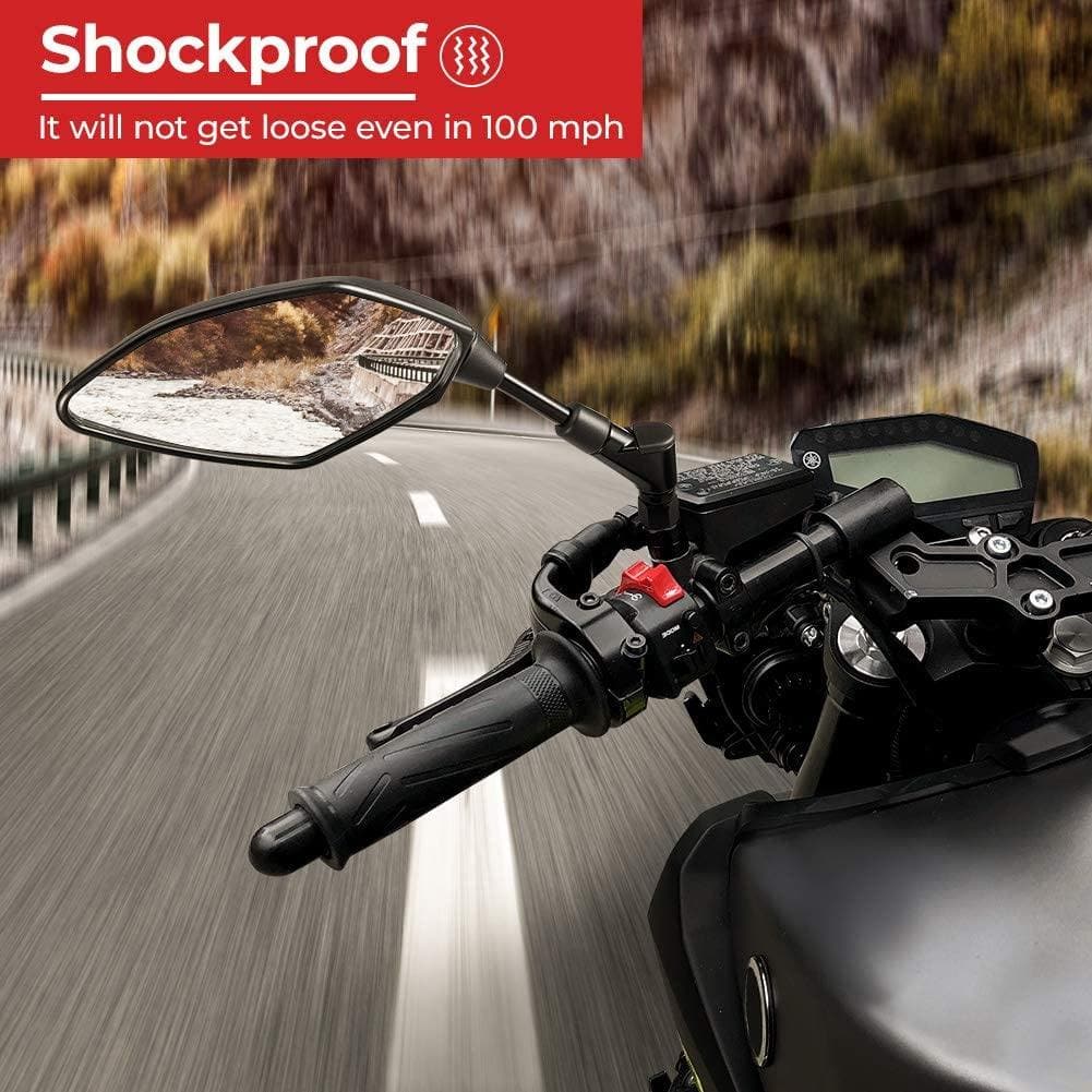 KEMIMOTO Rear View FYAMT065 specchietti moto 8/10 mm antivibrazione
