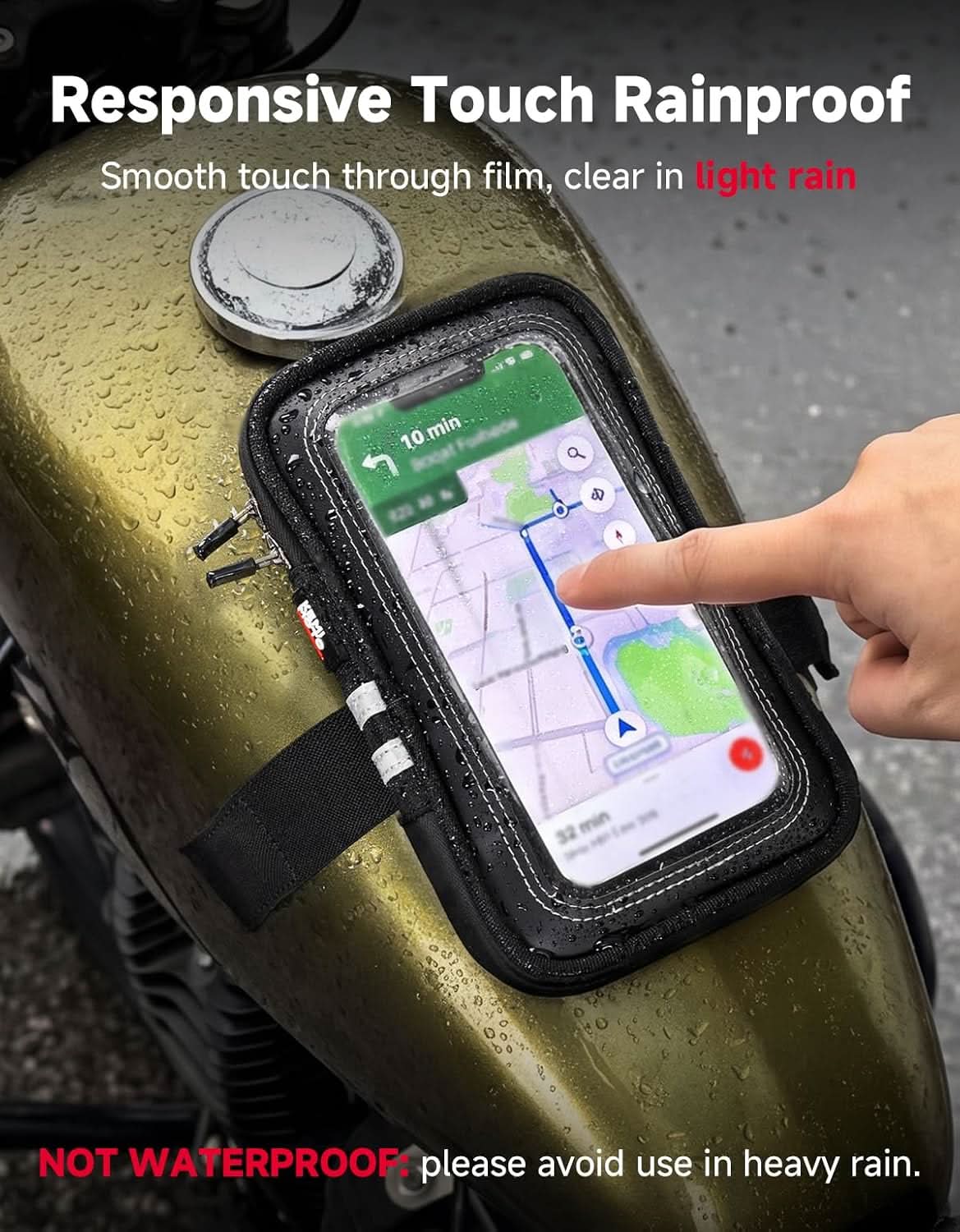 KEMIMOTO Borsa Serbatoio Moto Porta Cellulare Touch Magnetica