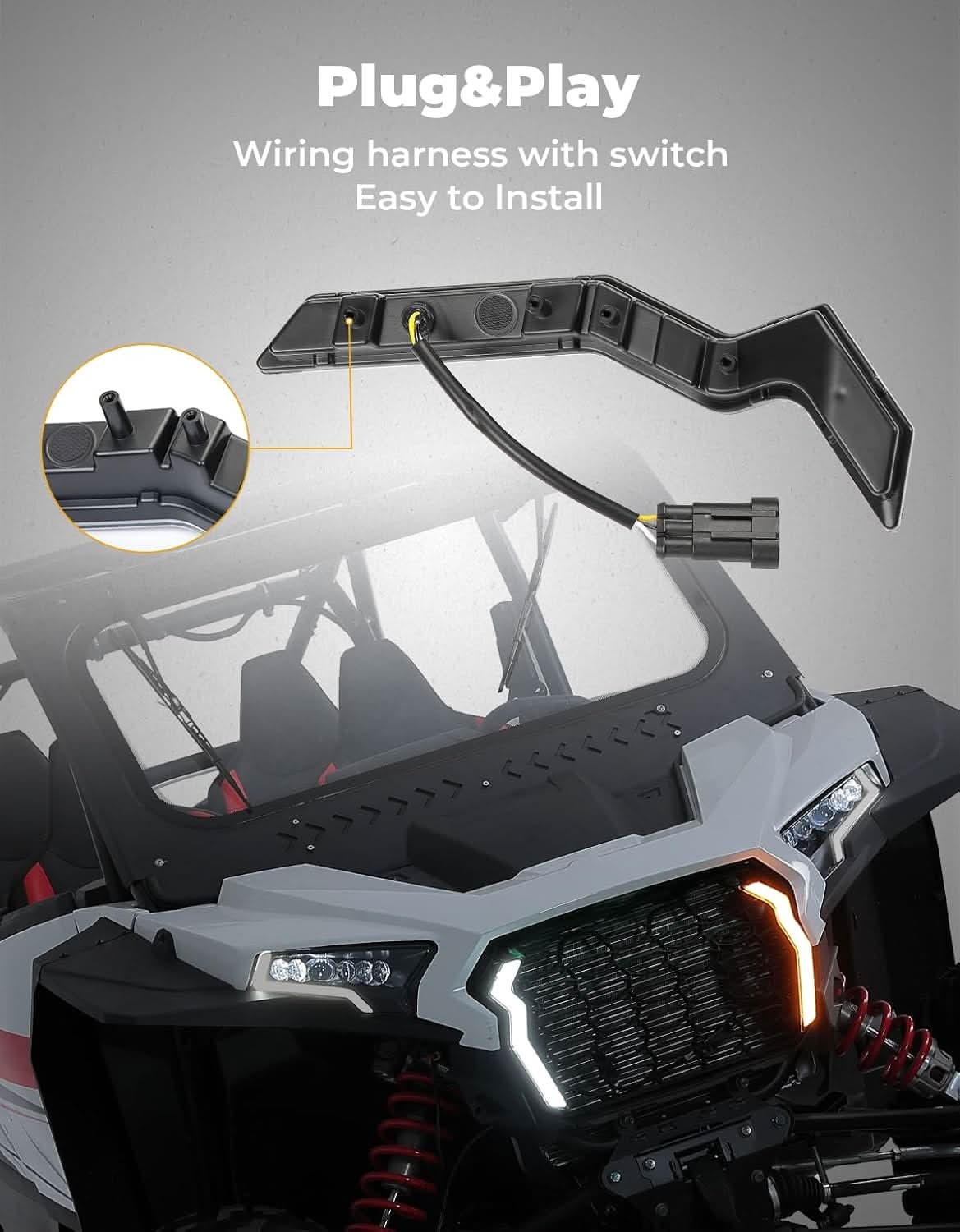 KEMIMOTO Luci Diurne LED per Polaris RZR XP 1000 dal 2024