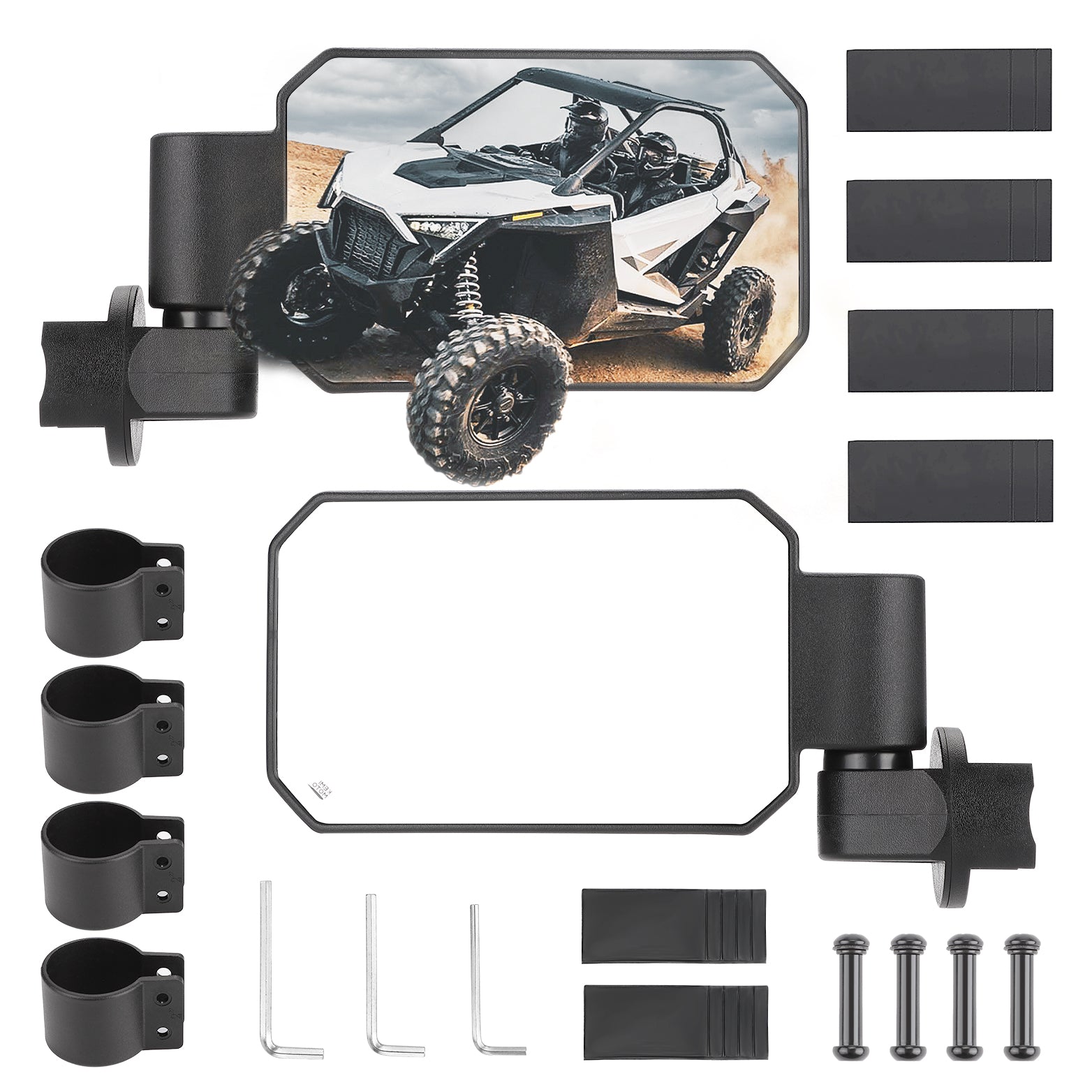 Kemimoto UTV kit specchi centrale 15" + laterali roll-bar