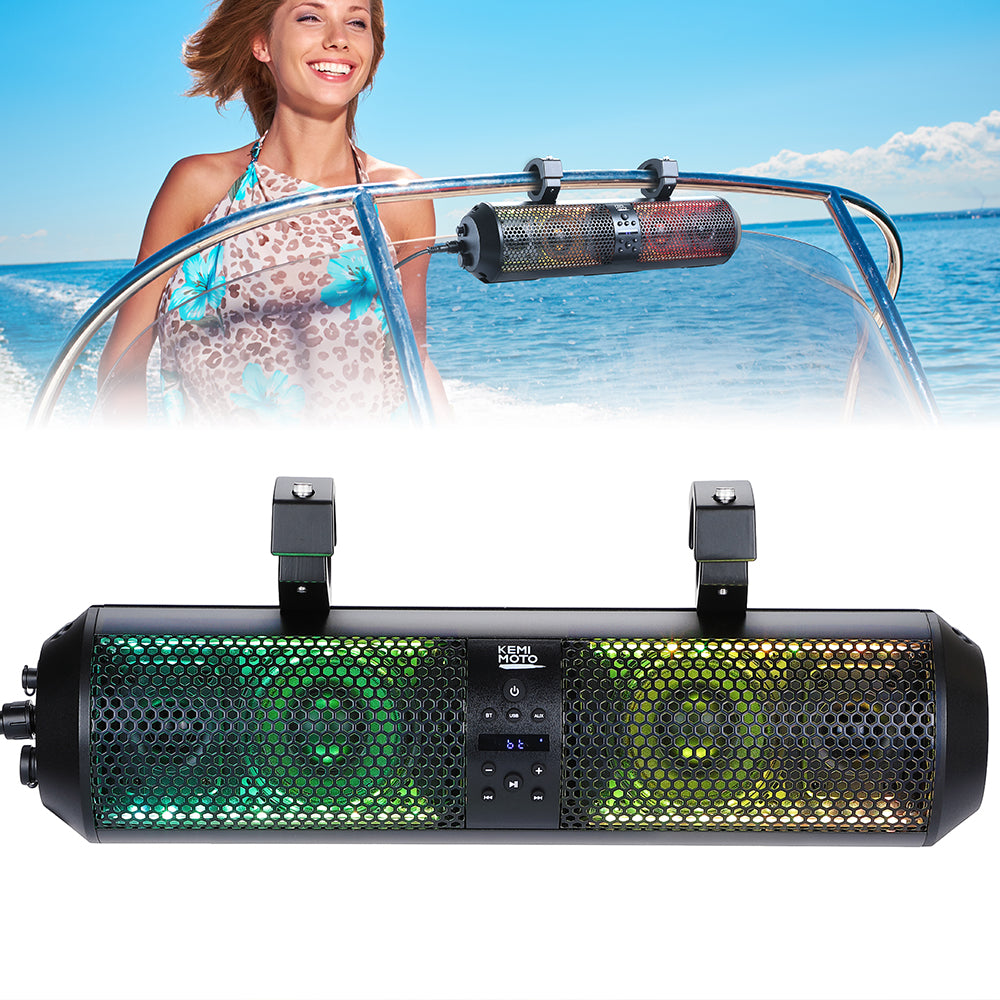 KEMIMOTO Soundbar nautica Bluetooth RGB 18" 400W IP65
