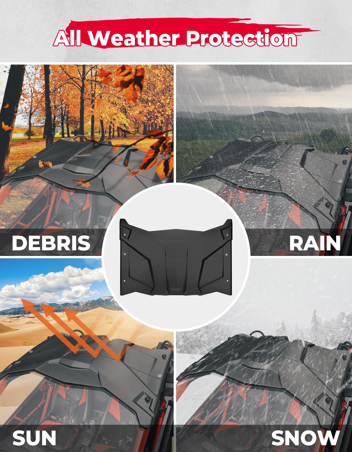 KEMIMOTO 2-in-1 Hard Roof tetto rigido Maverick X3 2 posti
