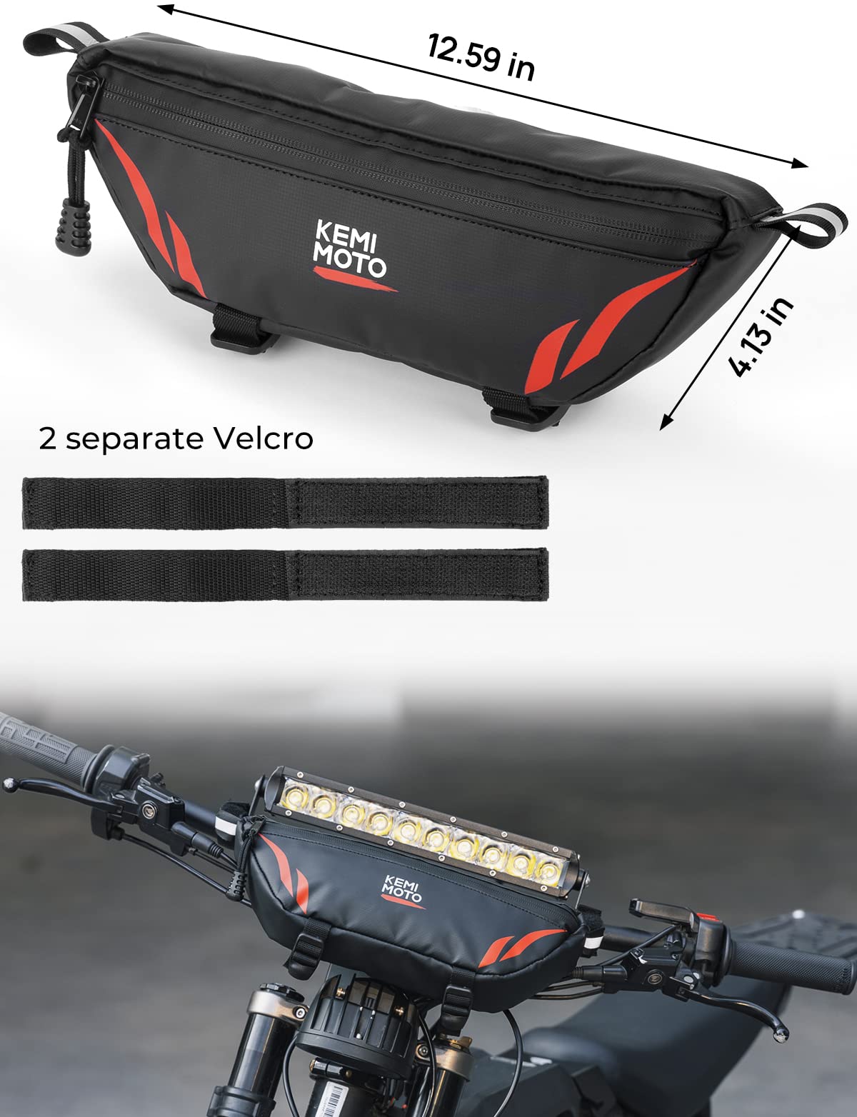 KEMIMOTO Borsa Manubrio Moto Impermeabile Universale