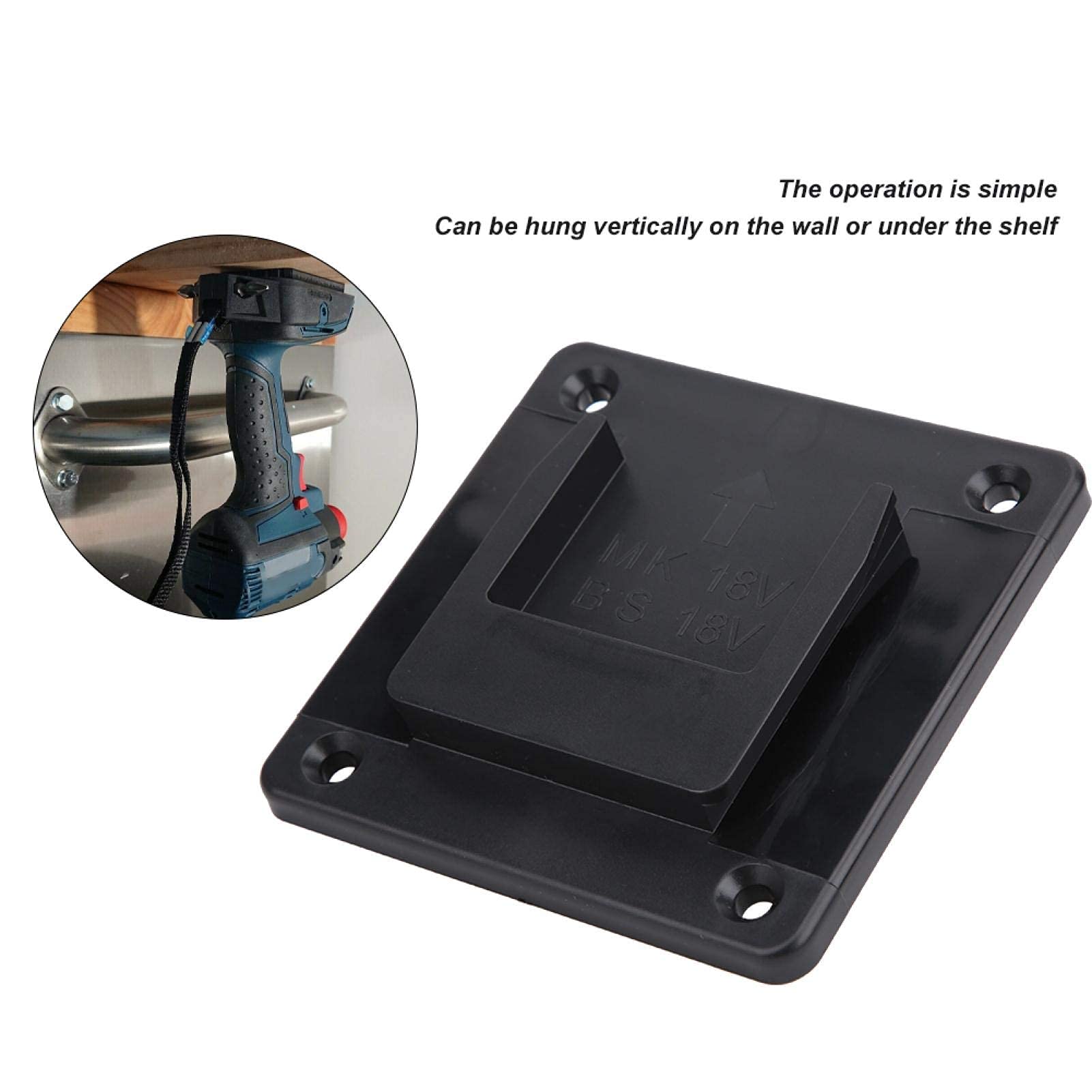 Kuuleyn 18V supporto trapano Makita Bosch 2 pezzi nero