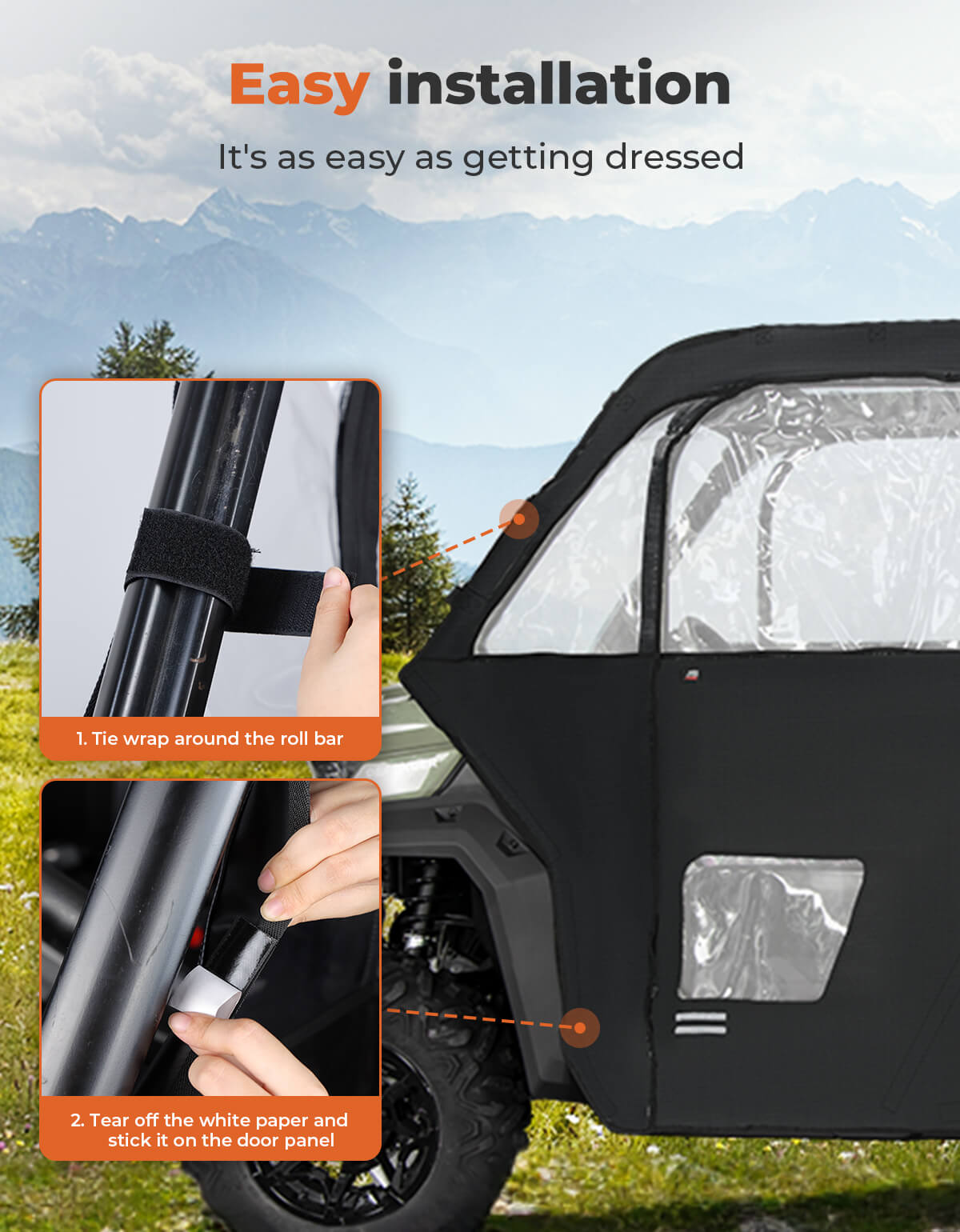 KEMIMOTO Porte cabina per Can-Am Defender Max HD impermeabili