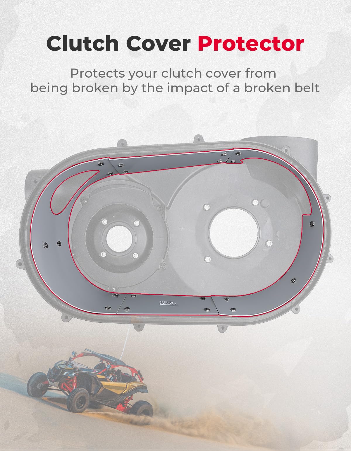 KEMIMOTO Maverick X3 protezione cinghia frizione acciaio