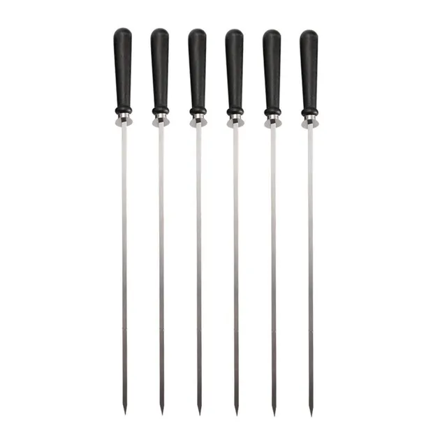 Kuuleyn Spiedini Barbecue 6 Pezzi 520 mm Acciaio Legno