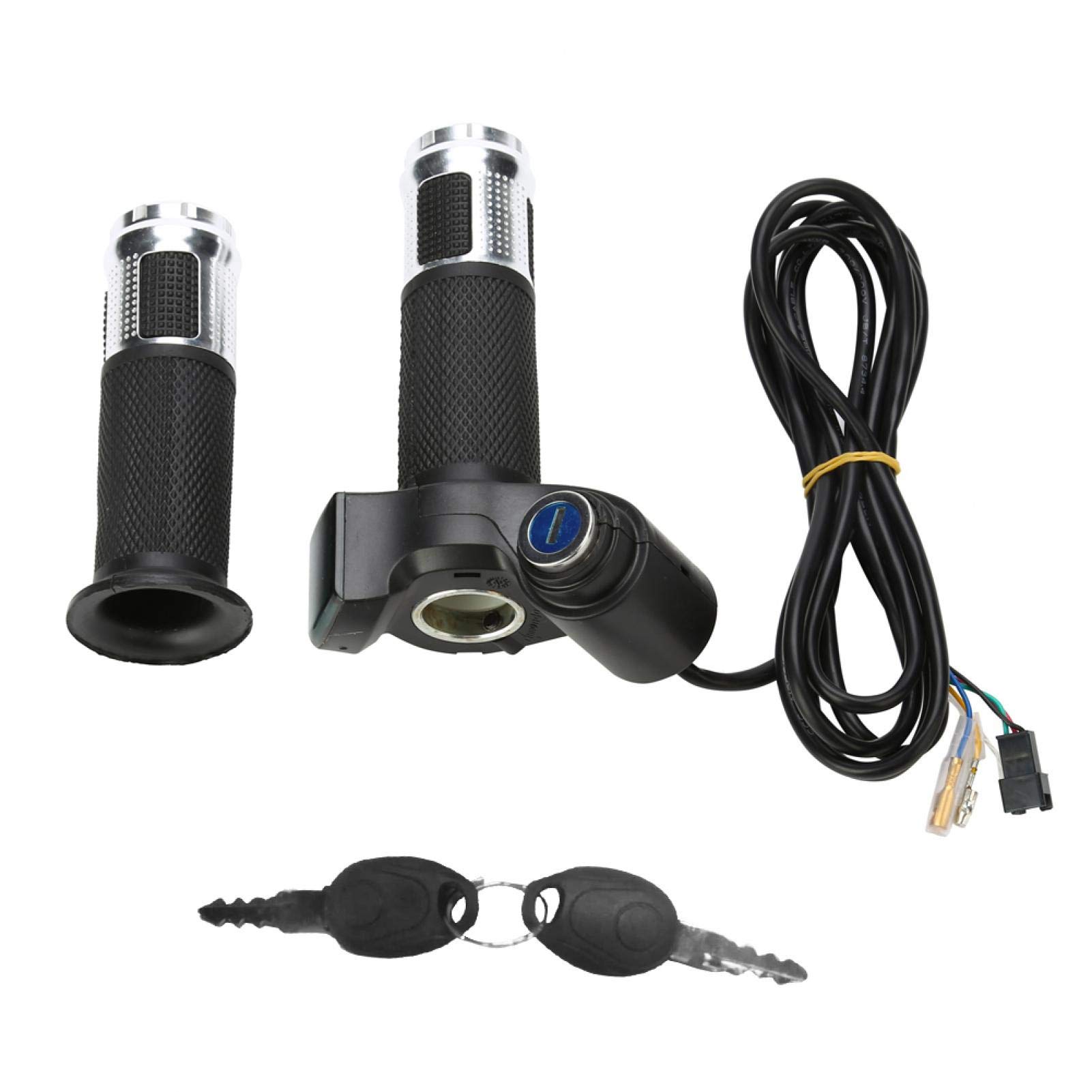 Kuuleyn Manopola Acceleratore Bici Elettrica Argento LED