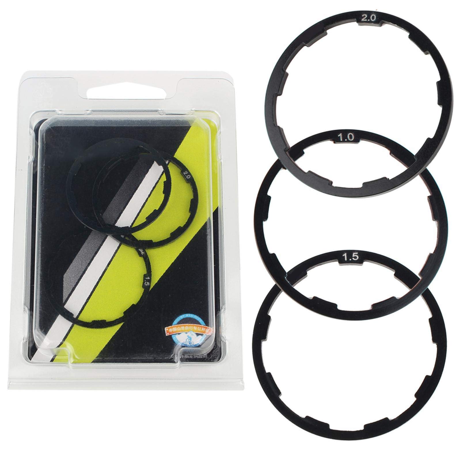 Kuuleyn Distanziali Bici Alluminio 1mm 1,5mm 2mm 3 Pezzi