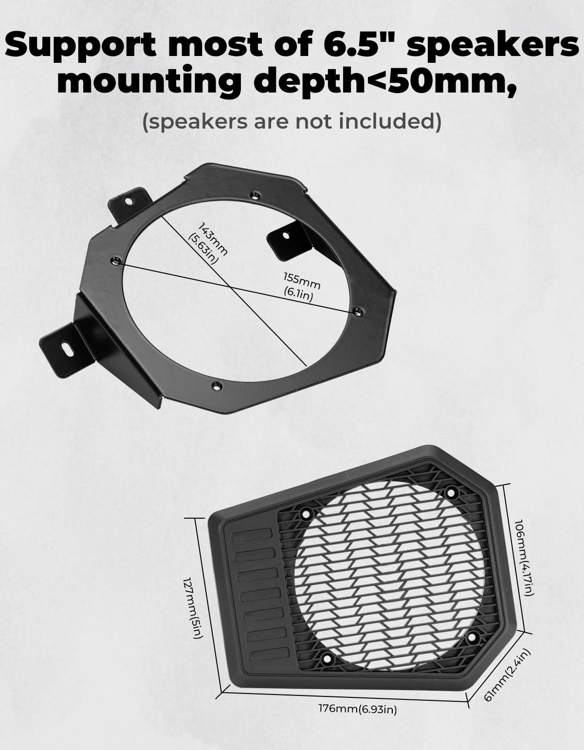 Kemimoto Ranger XP 1000 supporti casse posteriori ABS