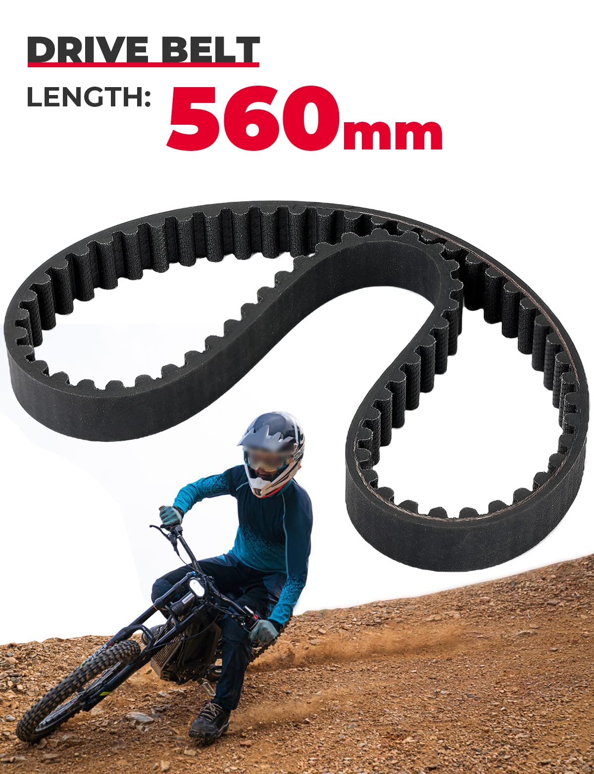 KEMIMOTO Light Bee 560-8M cinghia trasmissione gomma