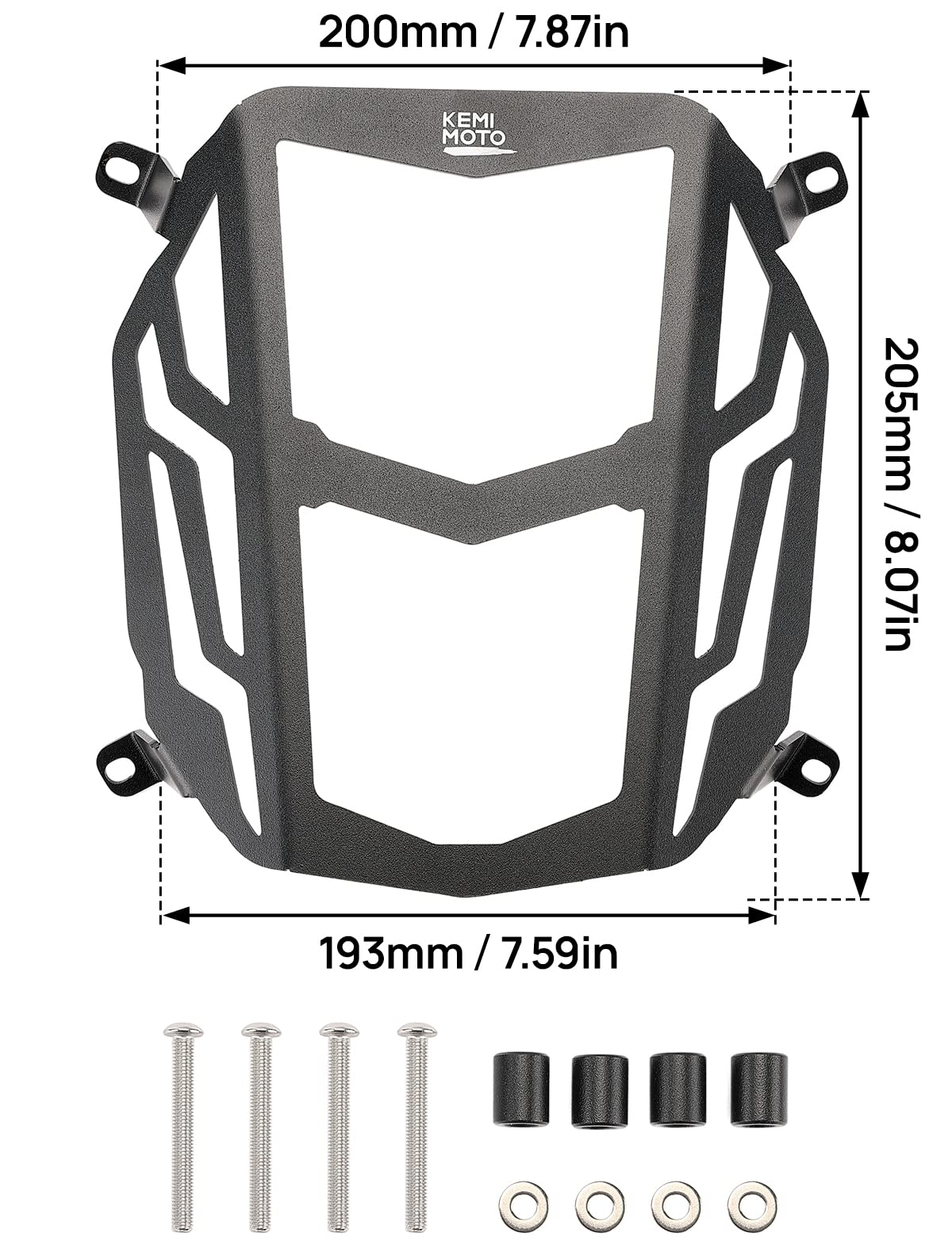 KEMIMOTO MSX125 Grom 2022-2024 protezione faro alluminio