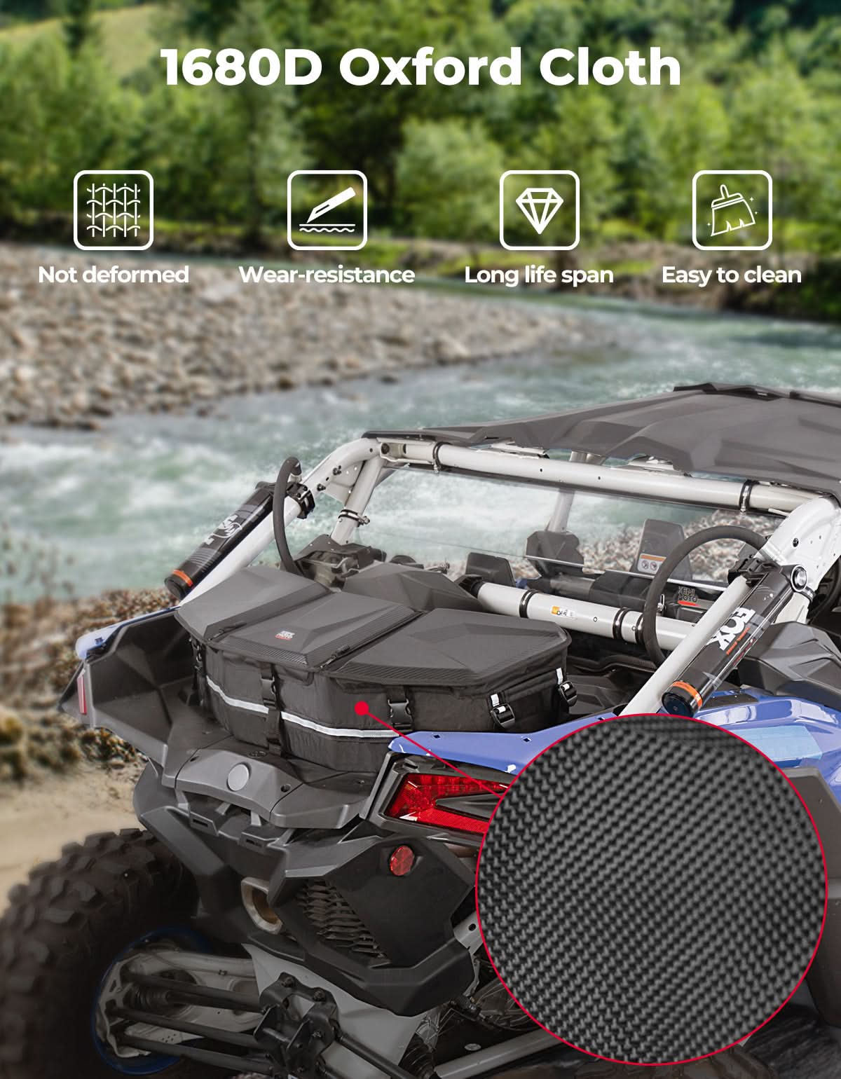 KEMIMOTO 2507 borsa ATV 50L nera termica portapacchi