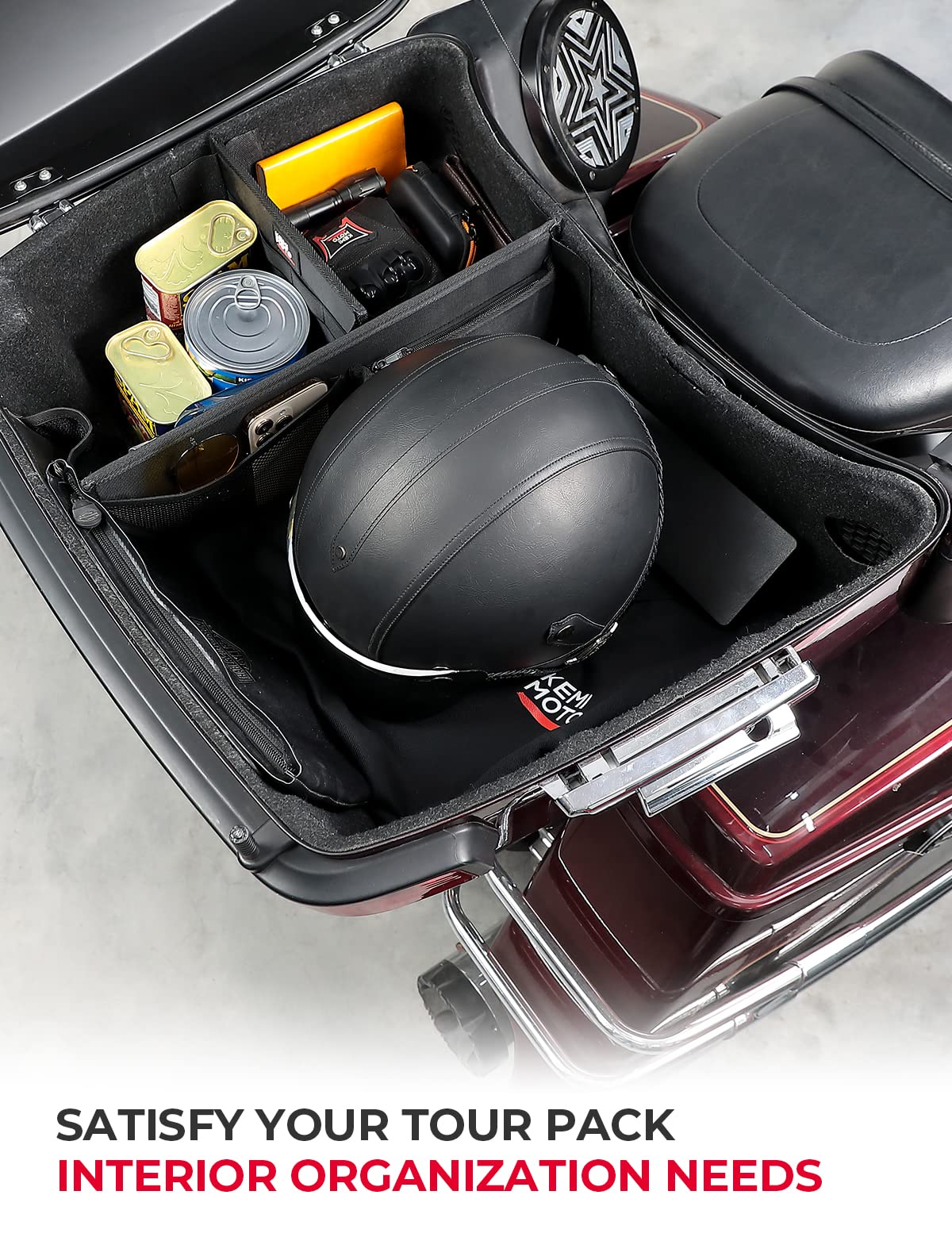 Kemimoto Tour Pack organizer bauletto con divisori e tasche