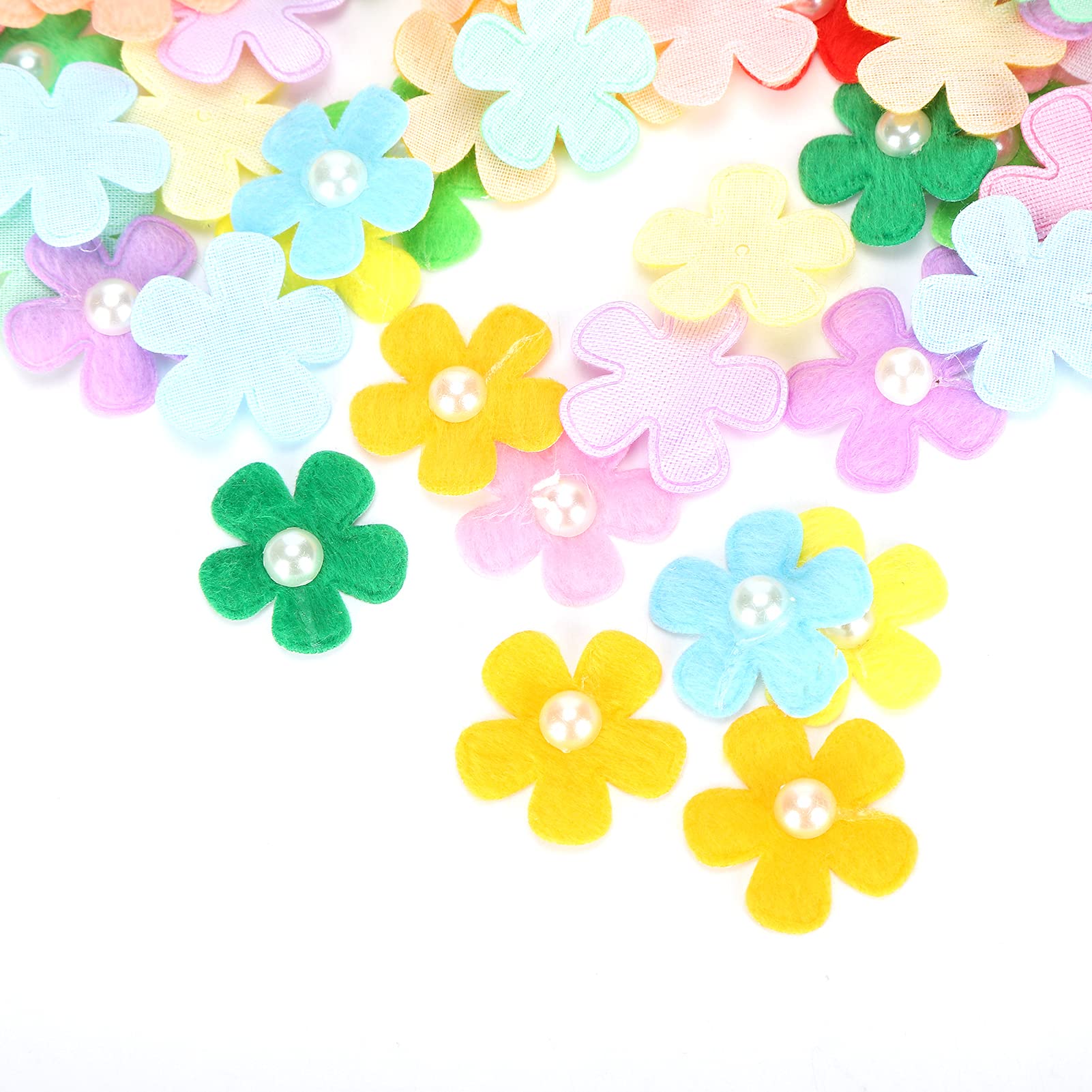 Hapivida Fiori in Tessuto per Fai da Te 200 Pezzi 10 Colori